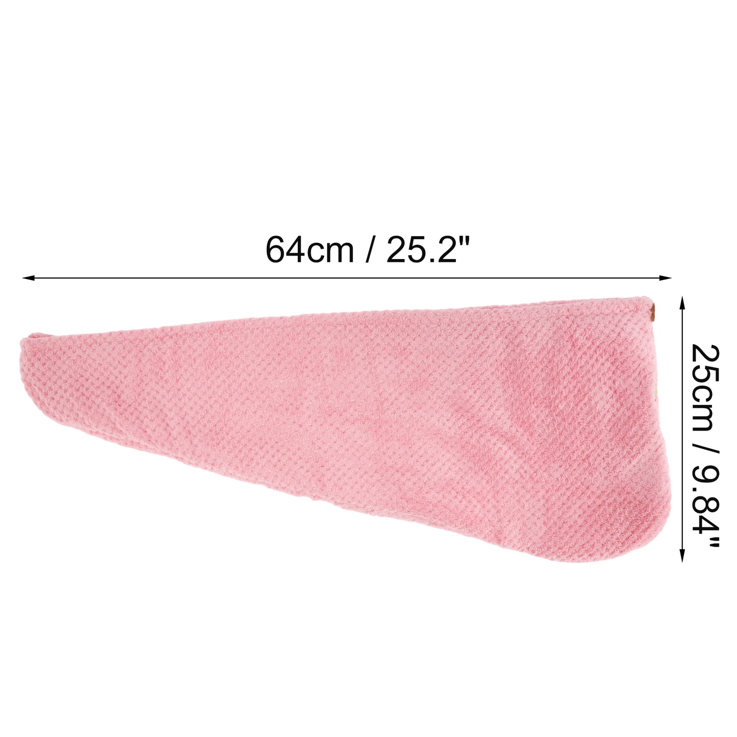 1 Pc Women Soft Double Layer Hair Drying Towel for Bathroom Rose Red