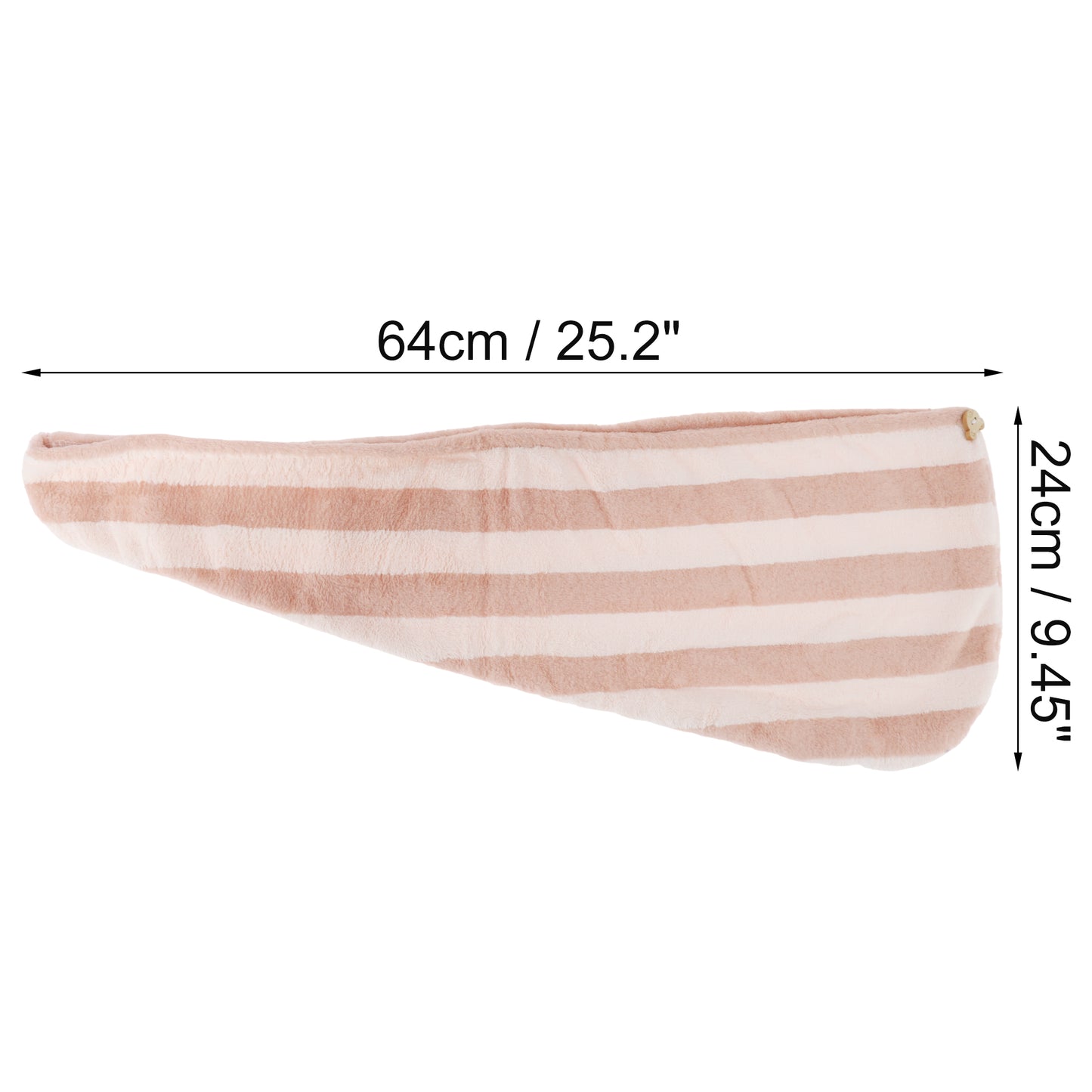 1 Pc Women Breathable Stripe Hair Drying Wrap Towel for Bathroom Pink, Orange