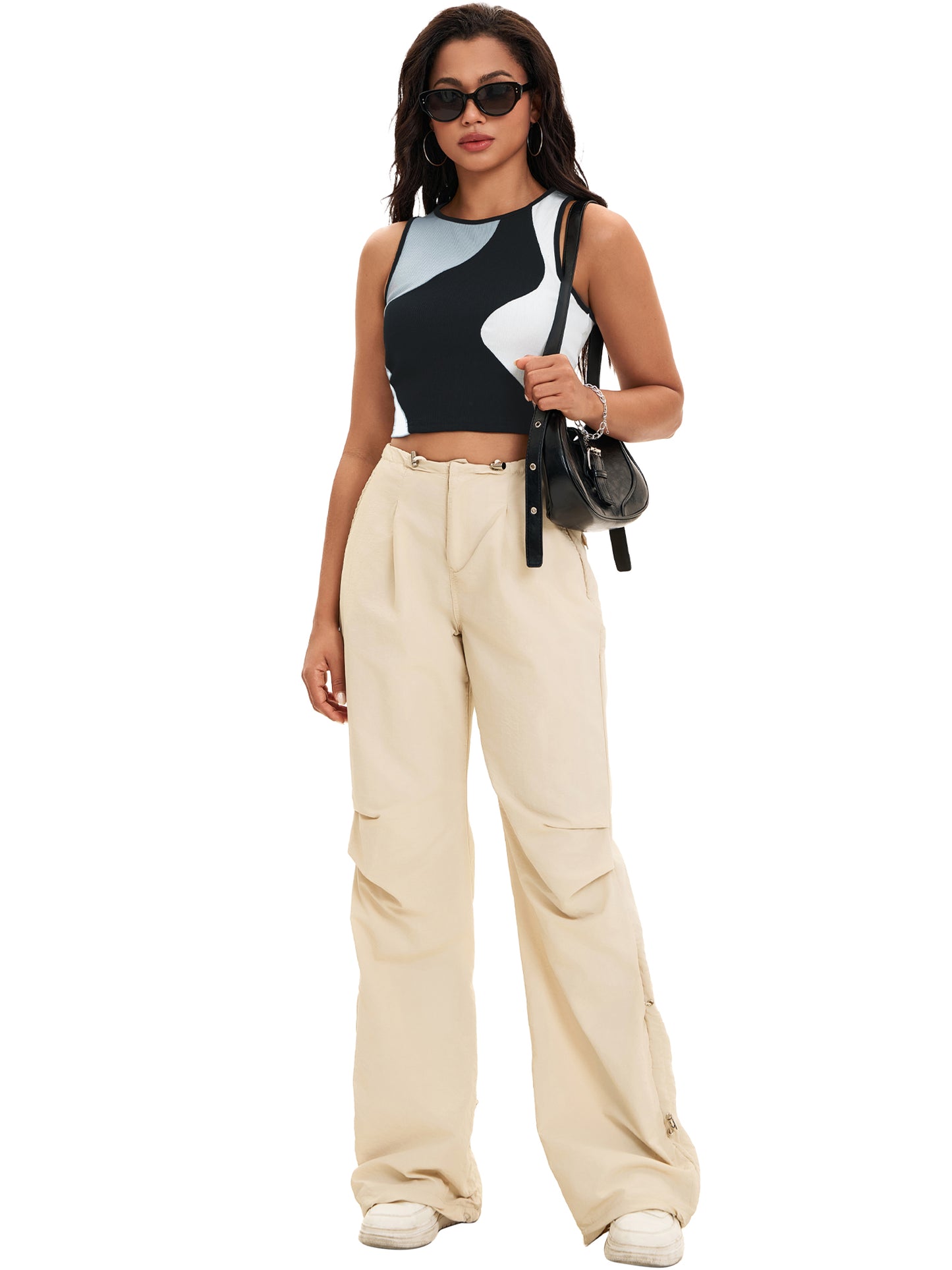 Women Crop Tank Top Casual Basic Sleeveless Workout Summer Top