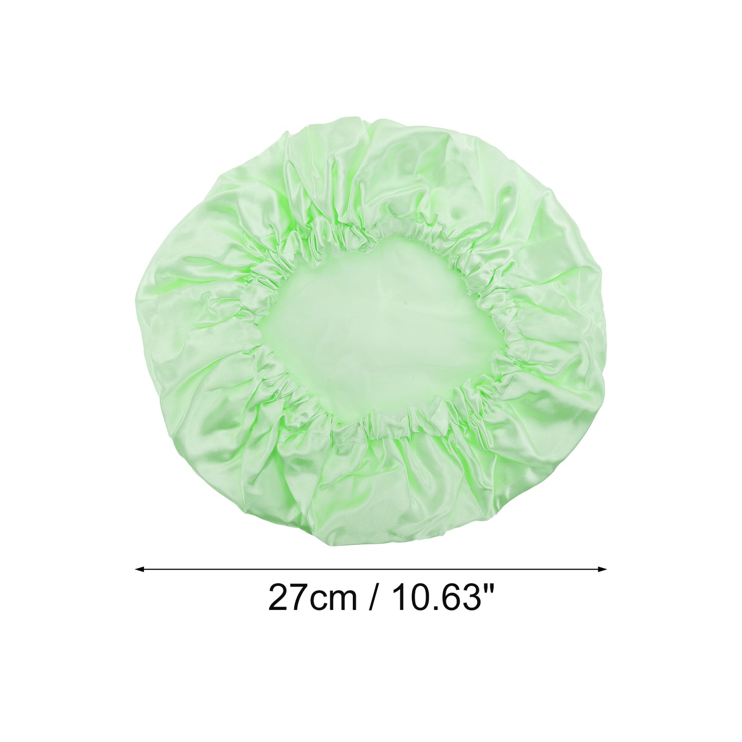 1 Pc Women Double Layer Shower Cap Hair Cap for Bathroom Light Green