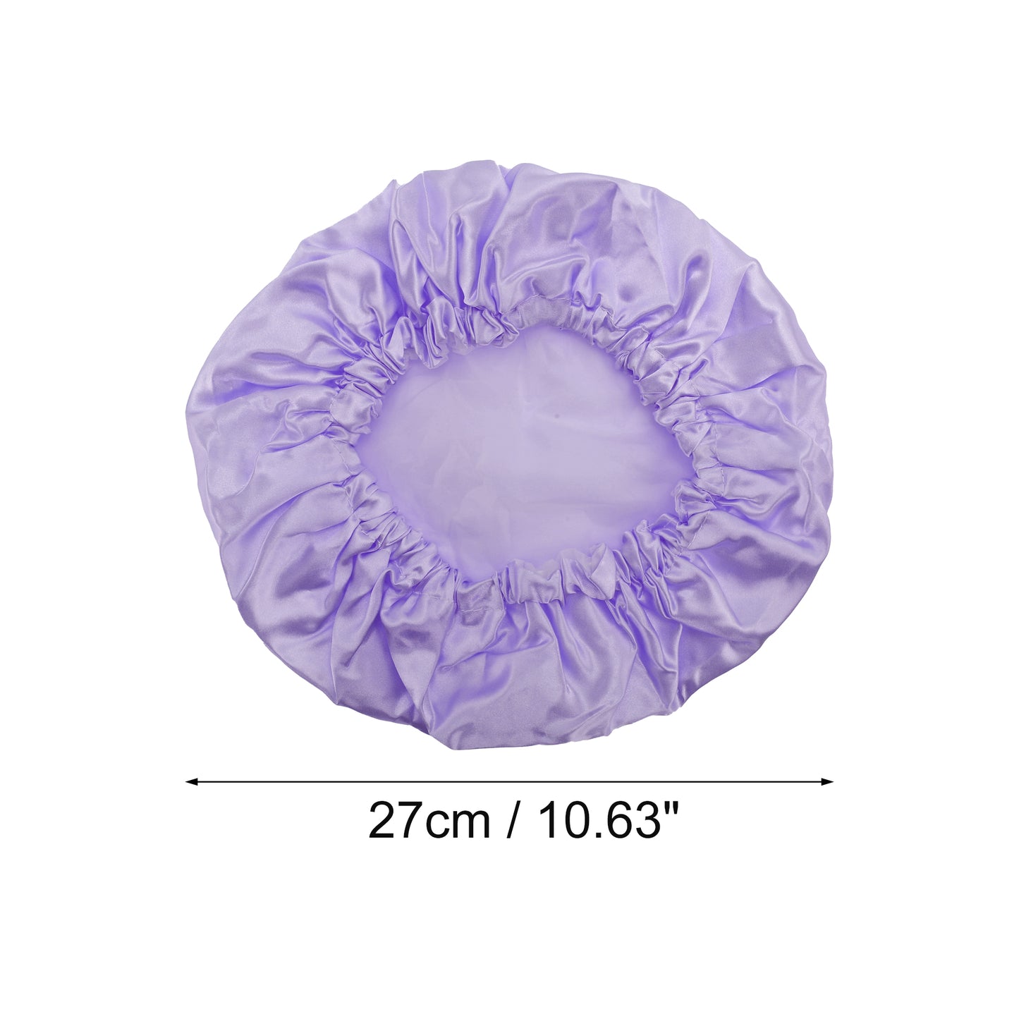 1 Pc Women Double Layer Shower Cap Hair Cap for Bathroom Purple