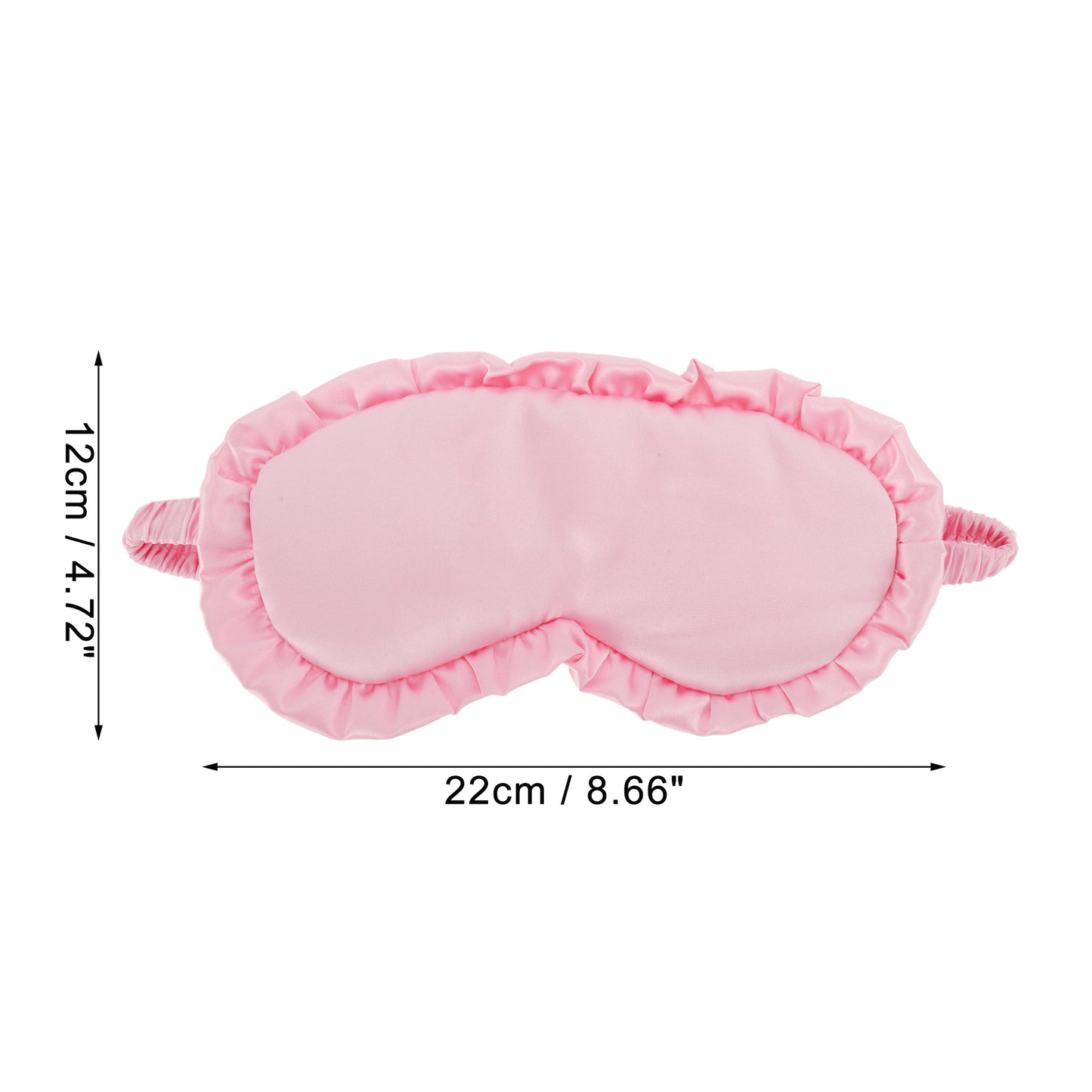 Soft Ruffle Sleep Mask Eye Shade Cover for Travel Pink