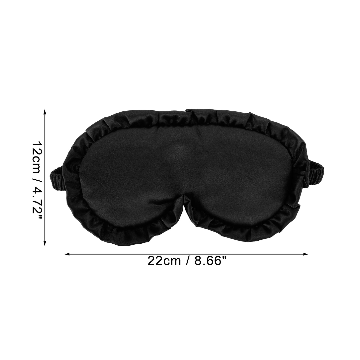 Soft Ruffle Sleep Mask Eye Shade Cover for Travel Black