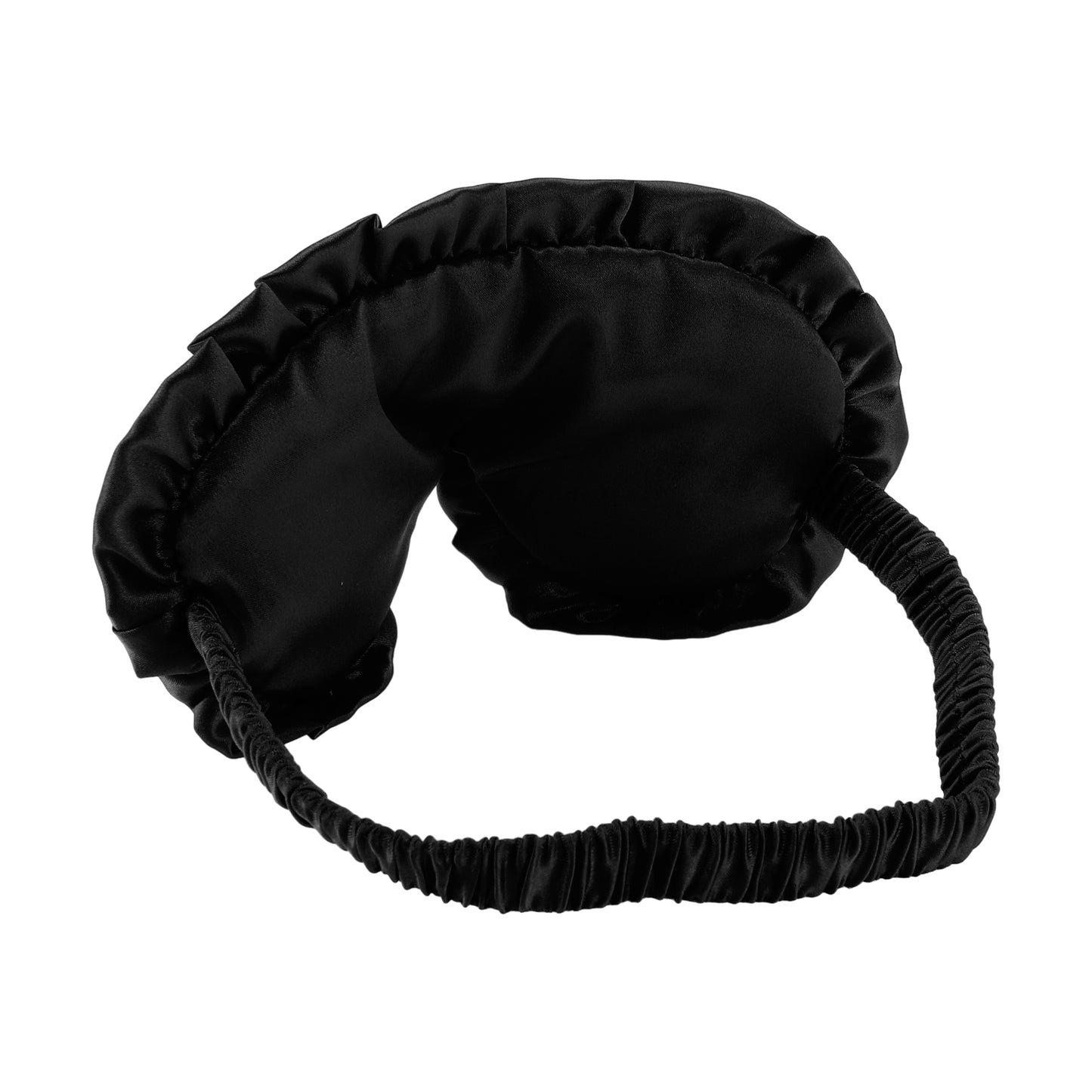Soft Ruffle Sleep Mask Eye Shade Cover for Travel Black
