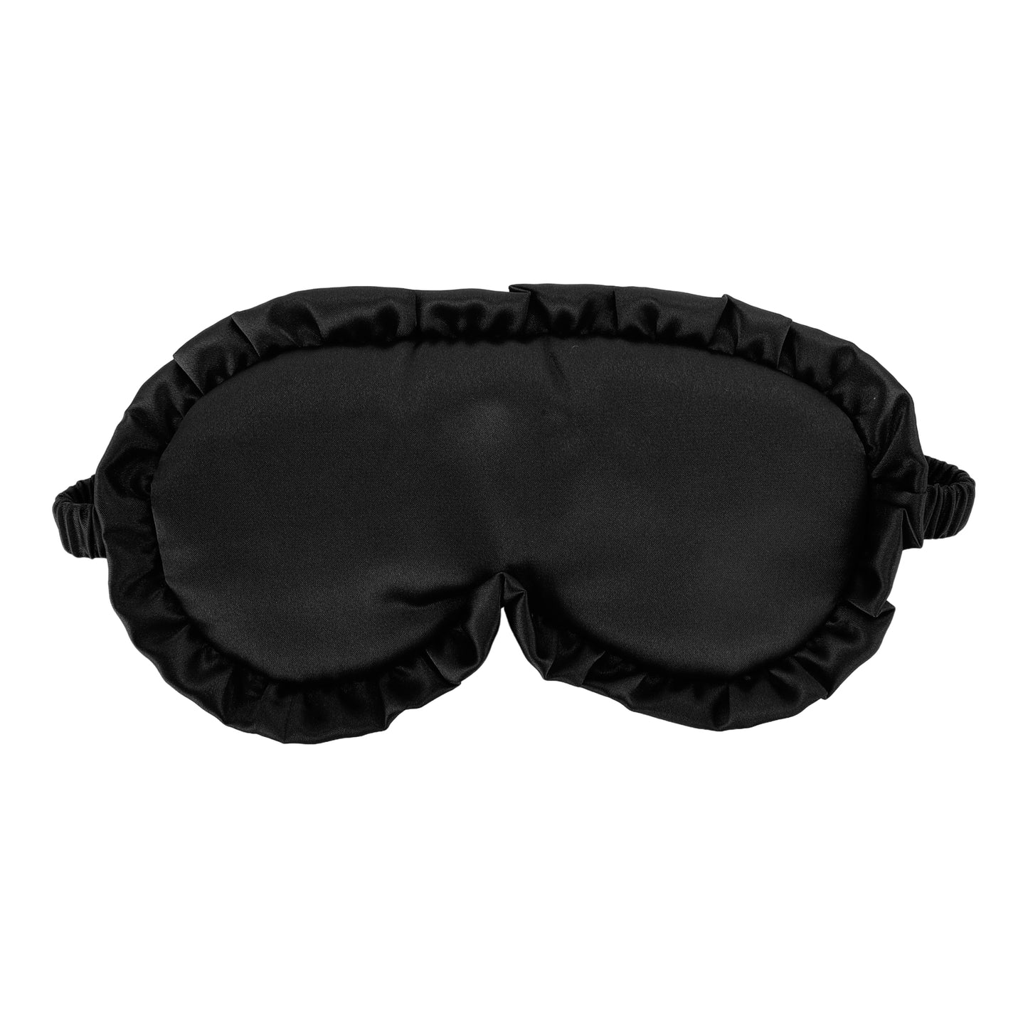 Soft Ruffle Sleep Mask Eye Shade Cover for Travel Black