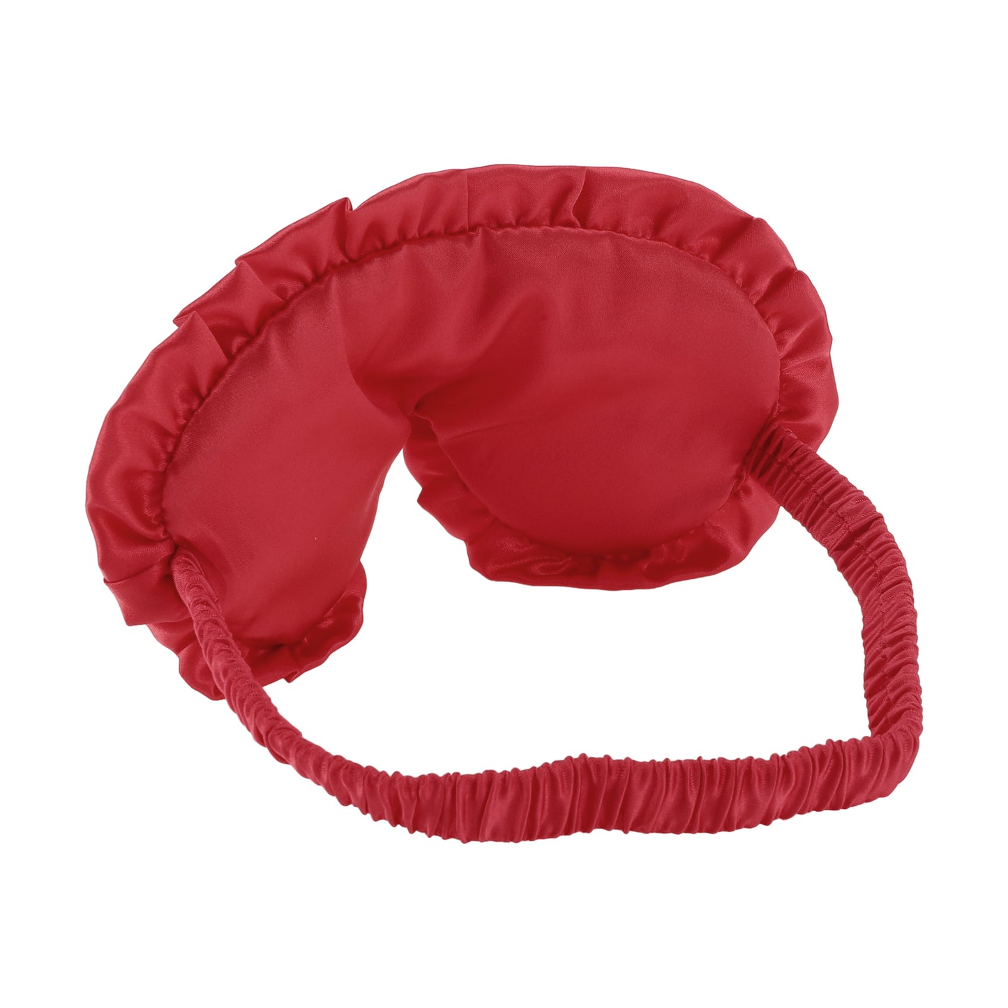 Soft Ruffle Sleep Mask Eye Shade Cover for Travel Red