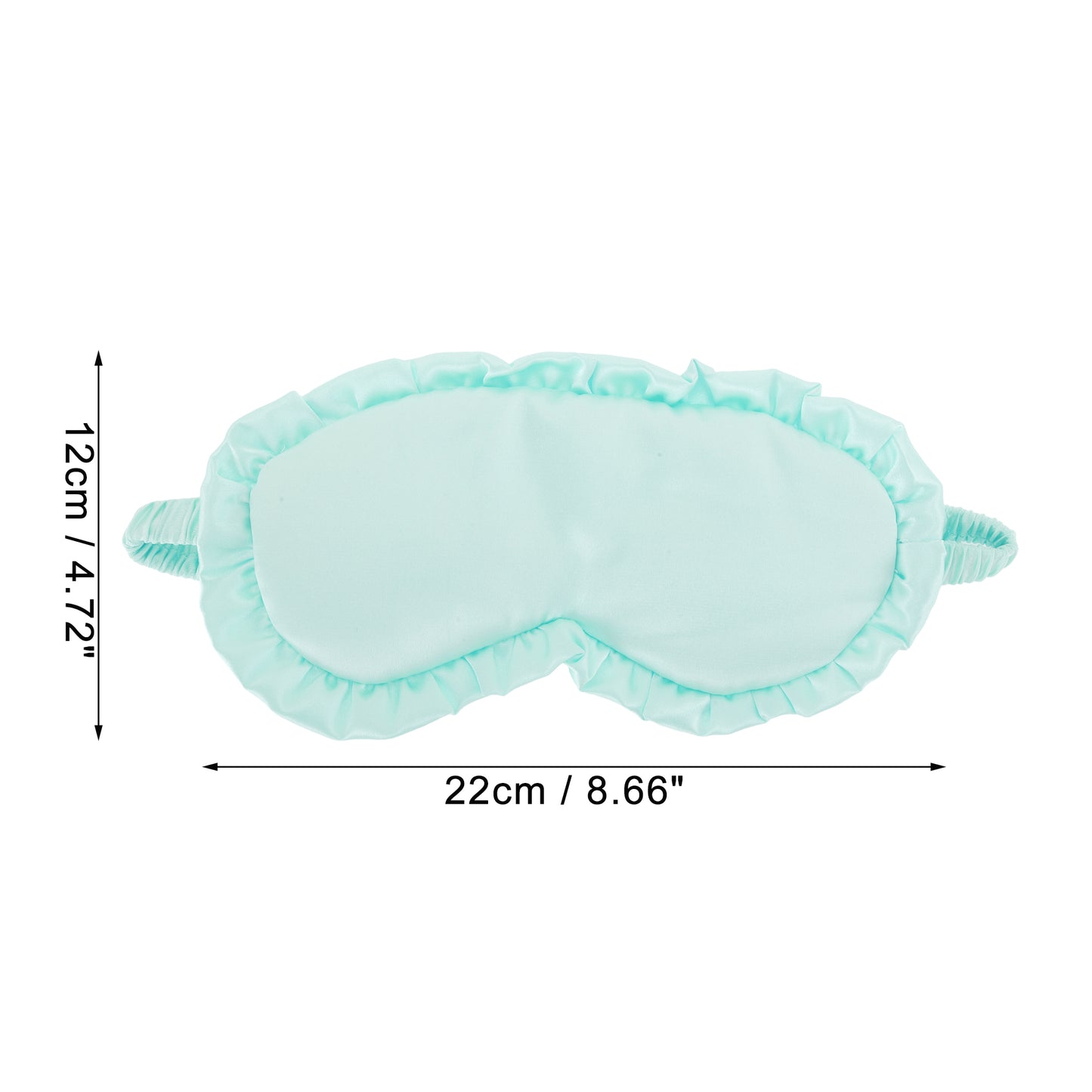 Soft Ruffle Sleep Mask Eye Shade Cover for Travel Green