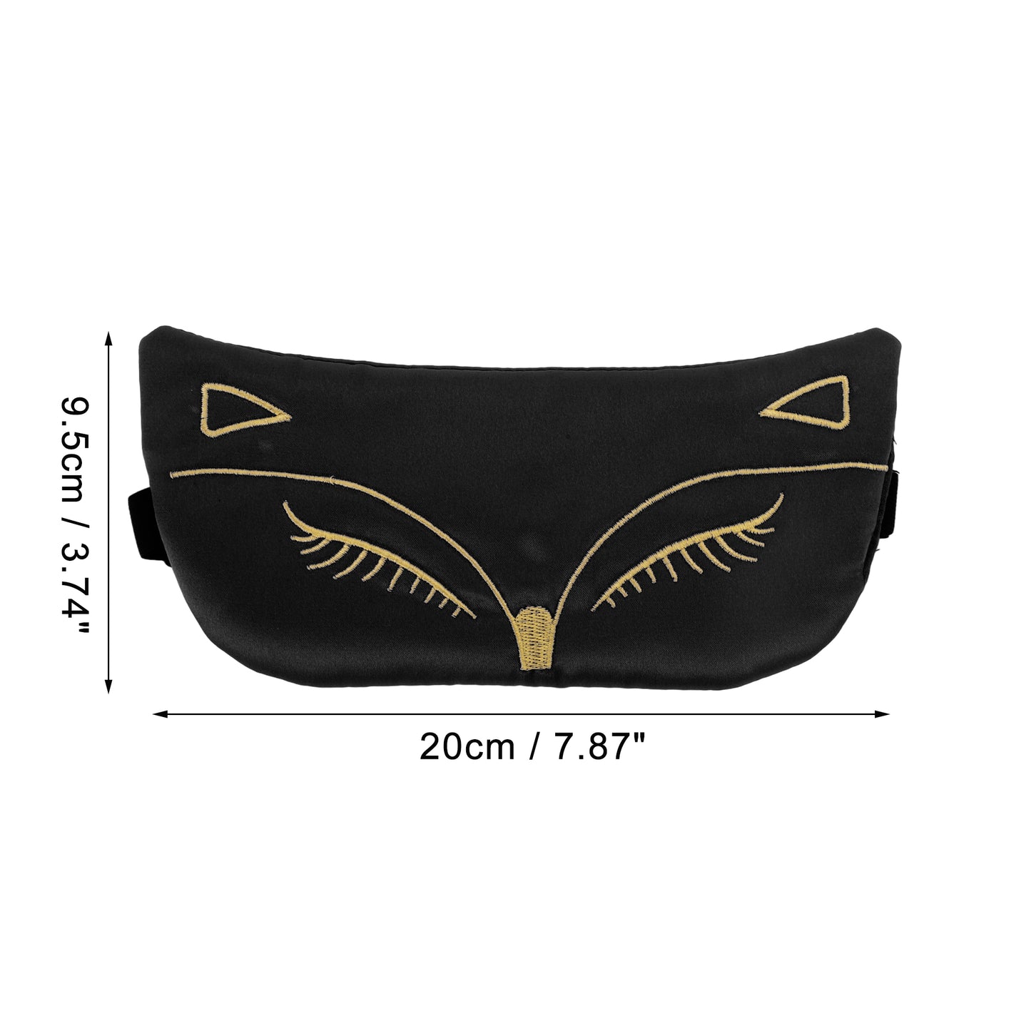 Soft Cartoon Fox Sleep Mask Eye Shade Cover for Travel Black