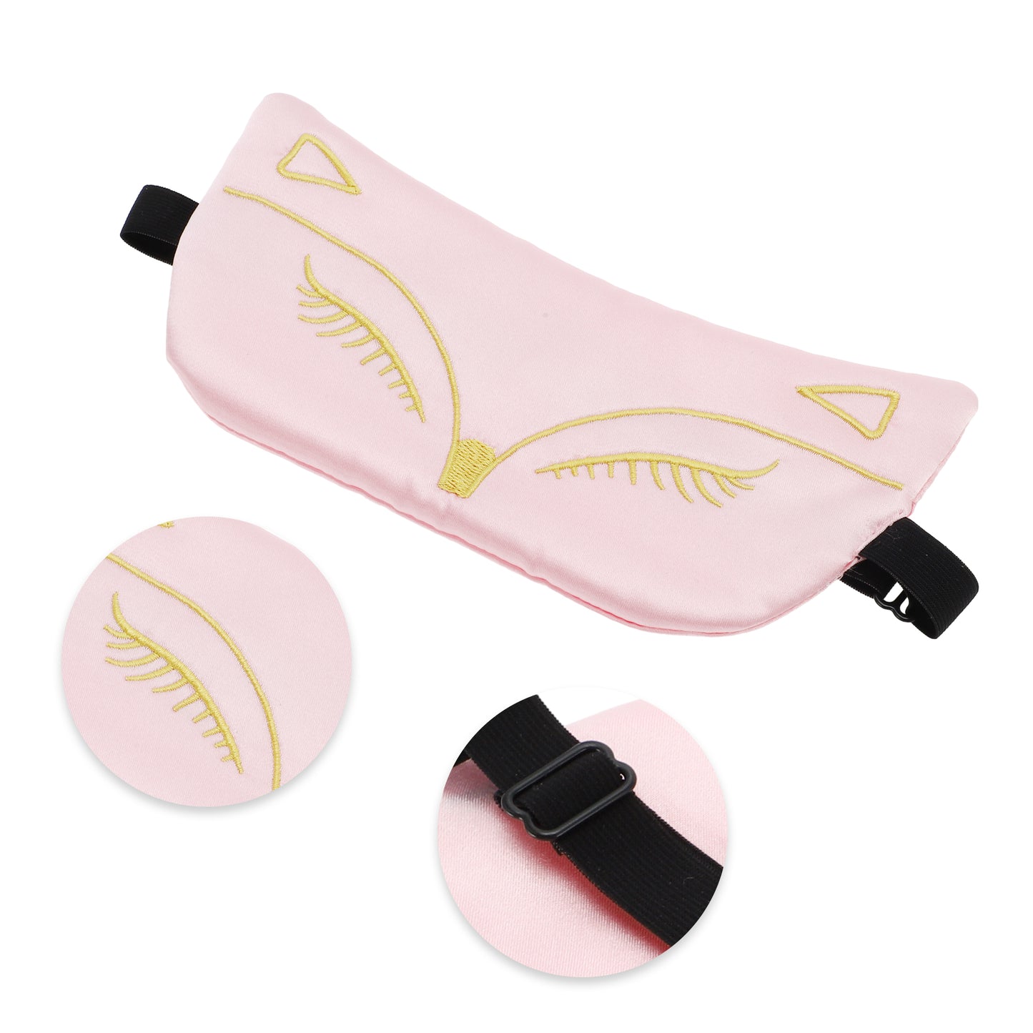 Soft Cartoon Fox Sleep Mask Eye Shade Cover for Travel Pink