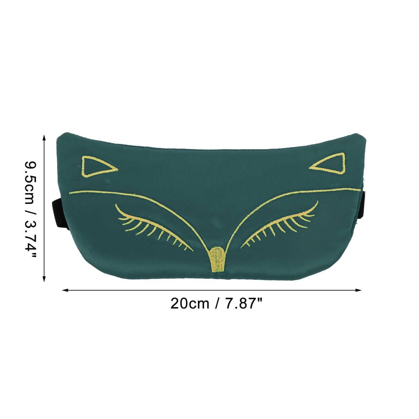 Soft Cartoon Fox Sleep Mask Eye Shade Cover for Travel Dark Green
