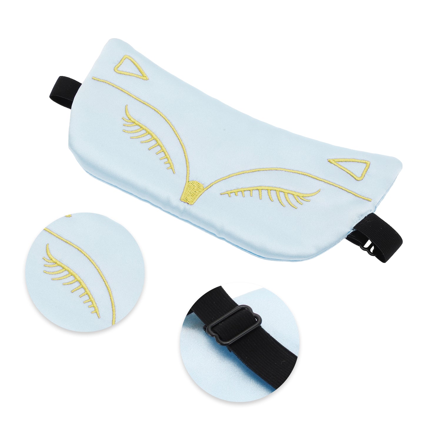 Soft Cartoon Fox Sleep Mask Eye Shade Cover for Travel Blue