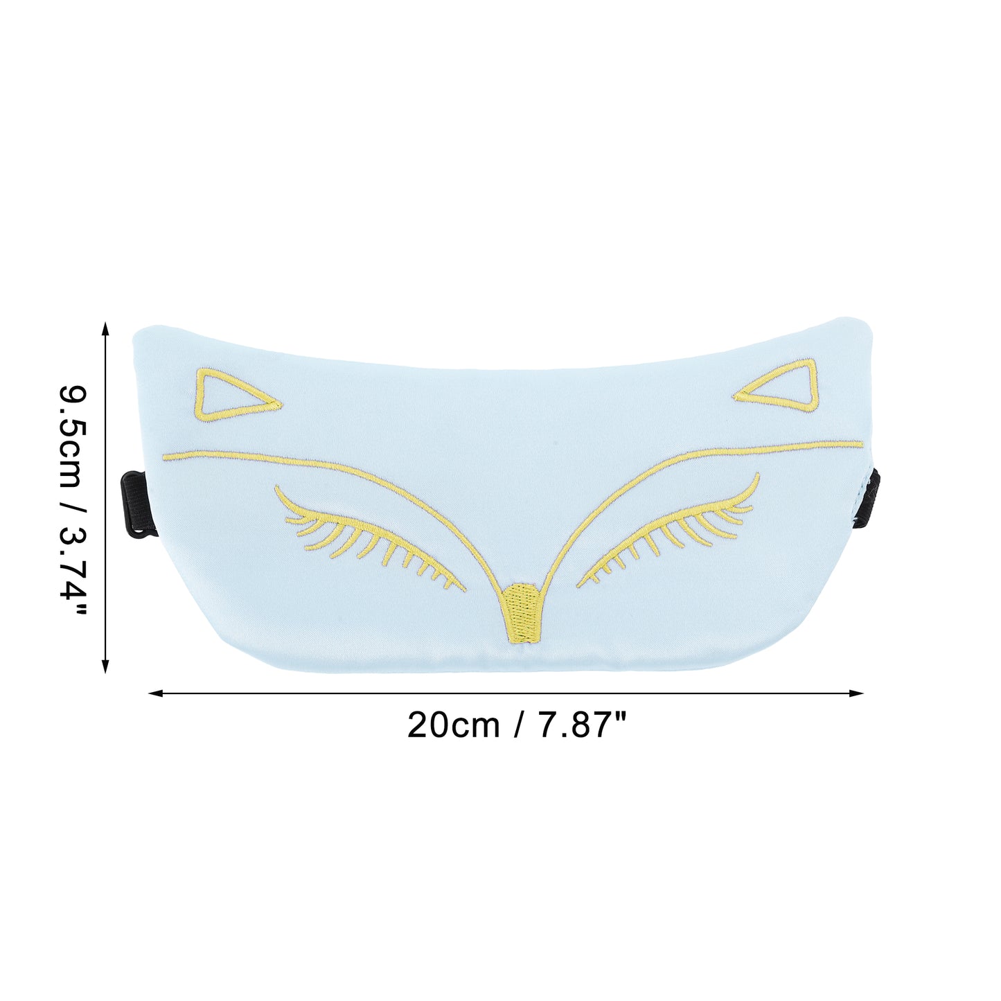Soft Cartoon Fox Sleep Mask Eye Shade Cover for Travel Blue