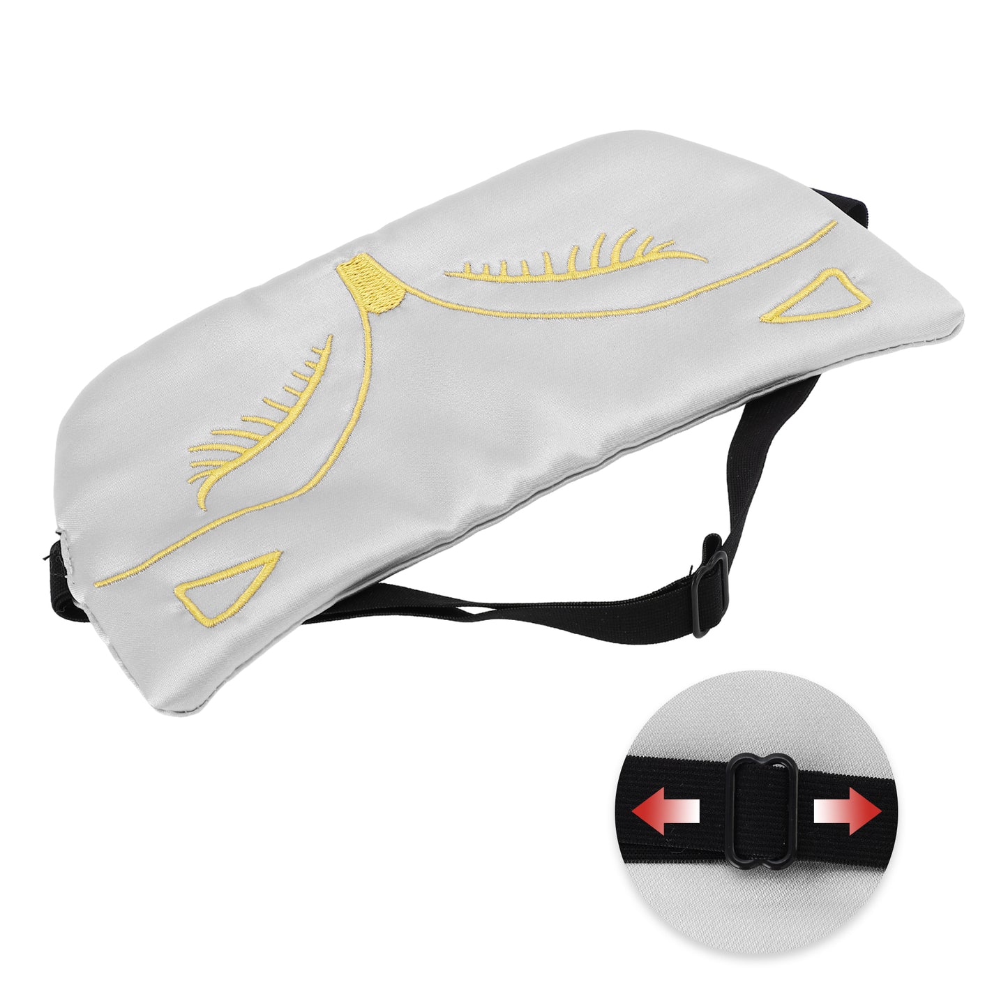 Soft Cartoon Fox Sleep Mask Eye Shade Cover for Travel Silver Tone