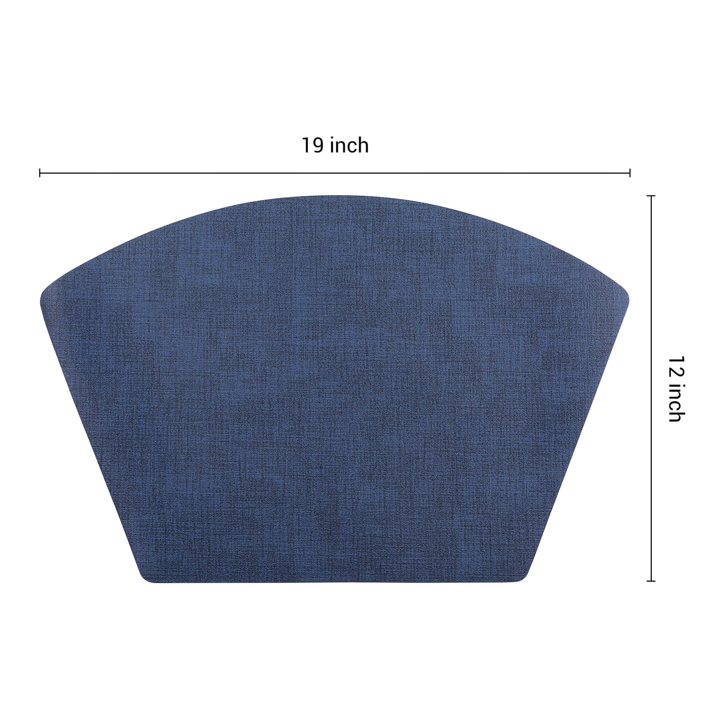 Juego de 6 manteles individuales de piel sintética con forma de cuña para decoración de mesa de cocina y comedor, lavables y lavables, 48 x 30 cm