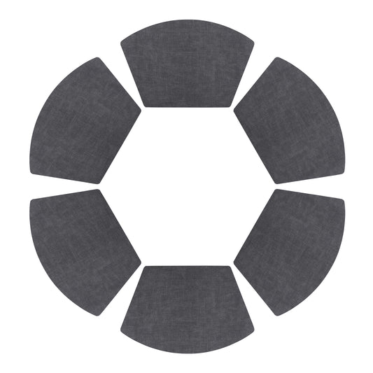 Placemats Set of 6 Wedge Faux Leather for Kitchen Dining Table Decor, Washable Wipeable 19*12in
