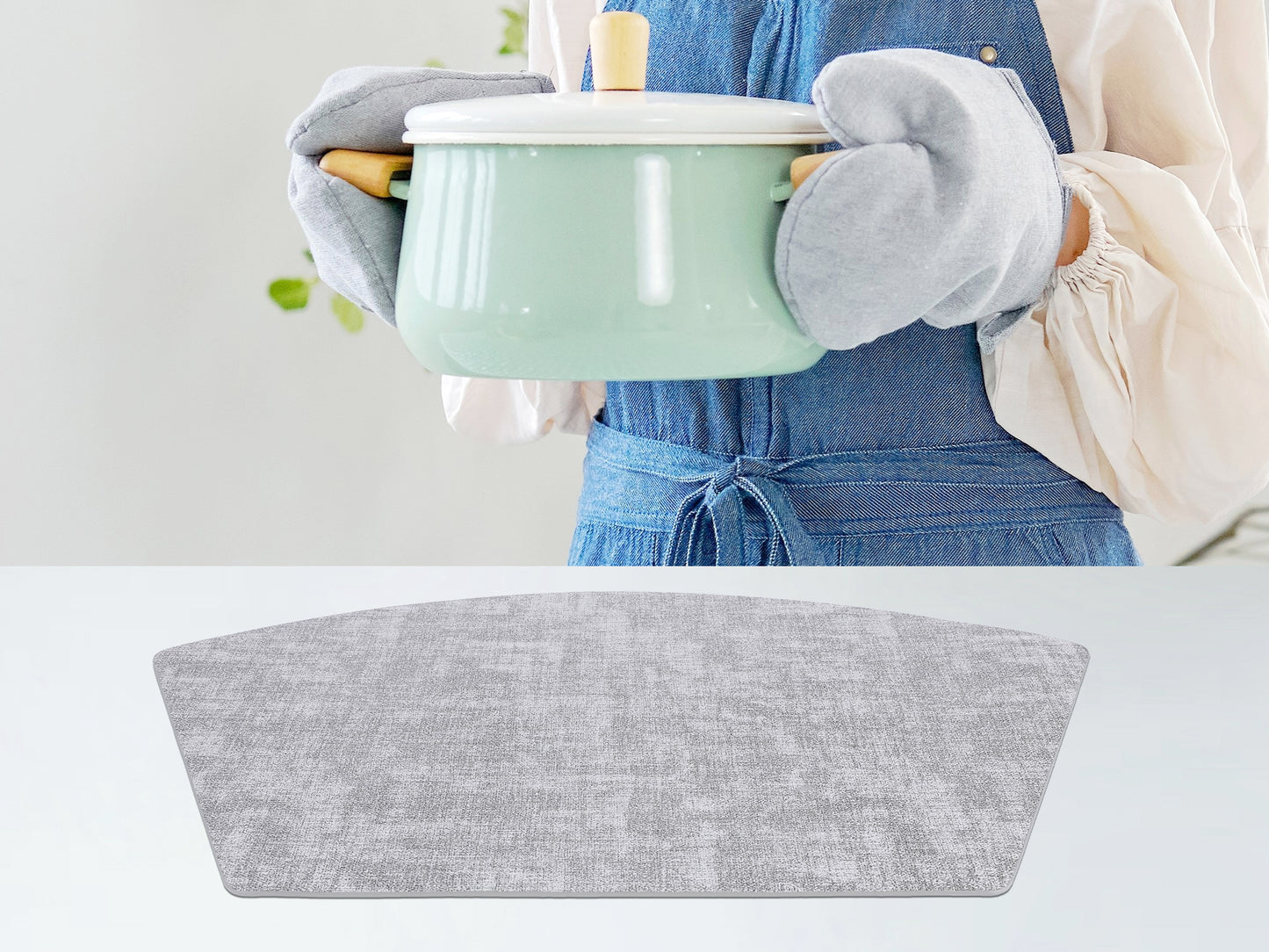 Placemats Set of 6 Wedge Faux Leather for Kitchen Dining Table Decor, Washable Wipeable 19*12in