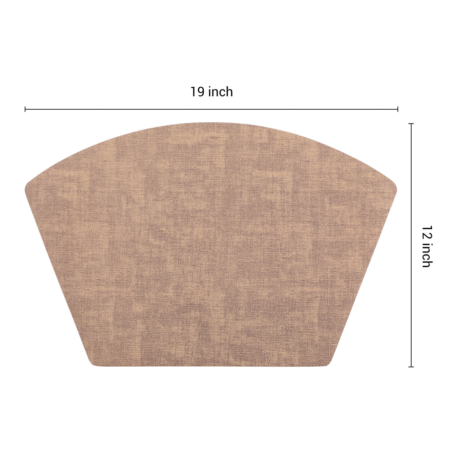 Placemats Set of 6 Wedge Faux Leather for Kitchen Dining Table Decor, Washable Wipeable 19*12in
