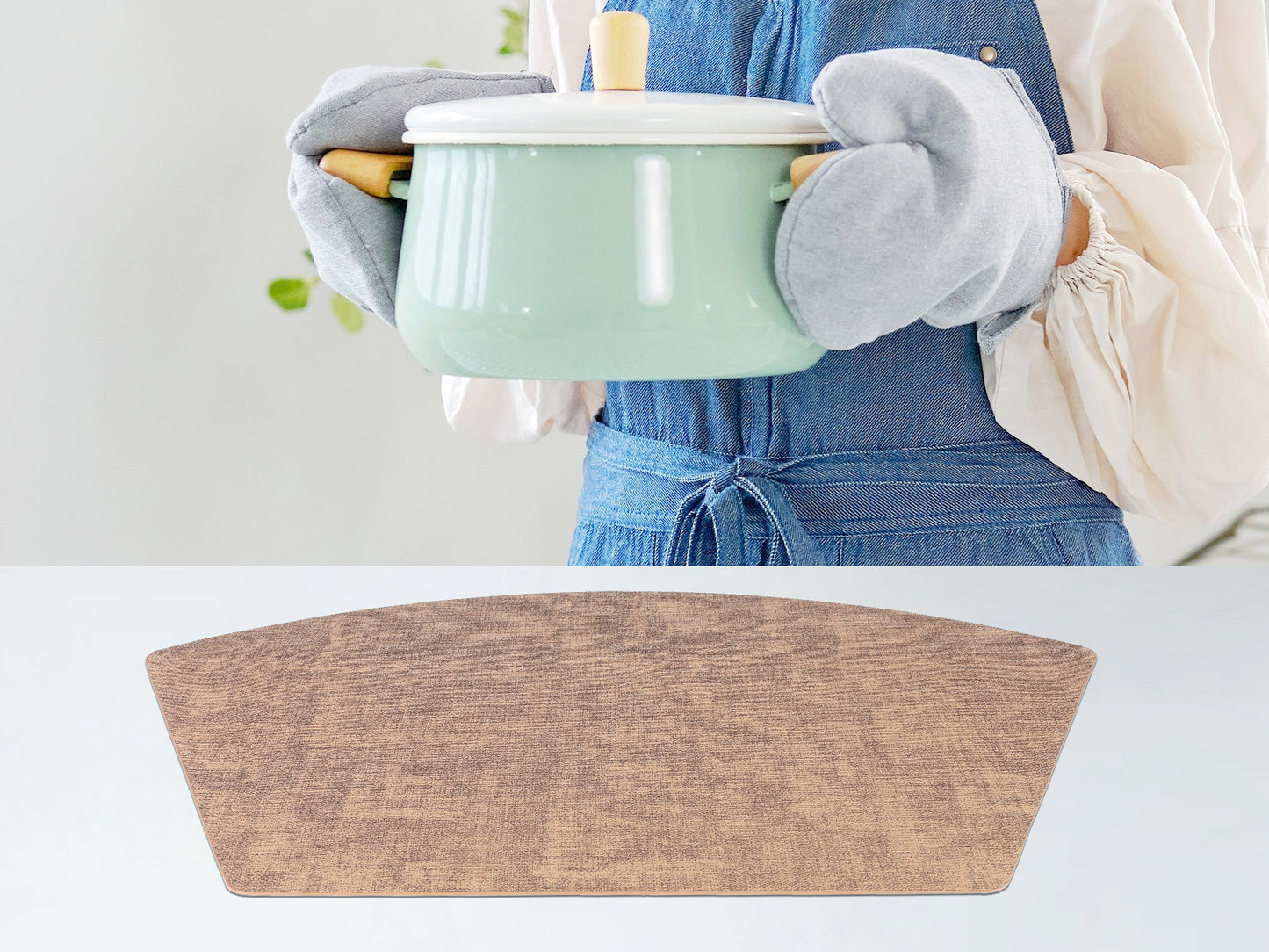 Placemats Set of 6 Wedge Faux Leather for Kitchen Dining Table Decor, Washable Wipeable 19*12in