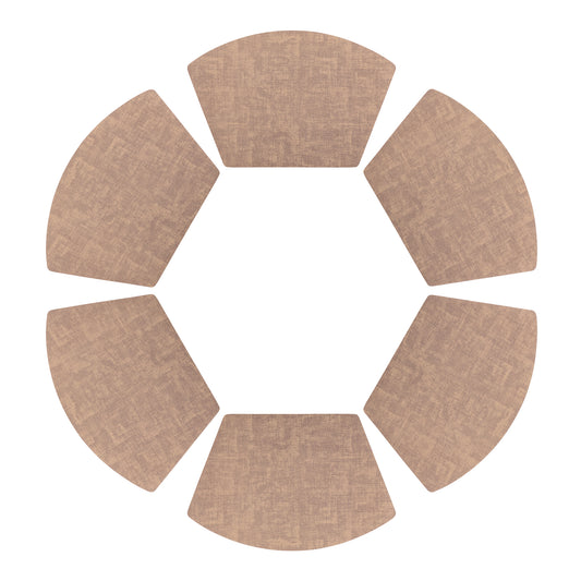 Placemats Set of 6 Wedge Faux Leather for Kitchen Dining Table Decor, Washable Wipeable 19*12in