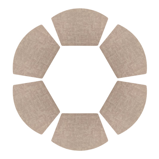 Placemats Set of 6 Wedge Faux Leather for Kitchen Dining Table Decor, Washable Wipeable 19*12in
