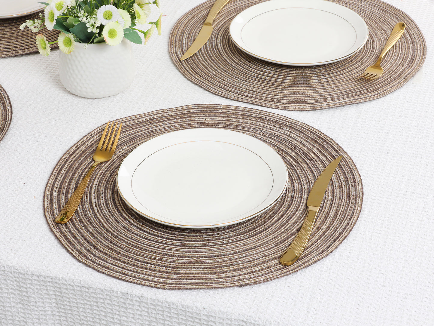 Farmhouse Placemats Set of 6 for Dining Table Decor Indoor Outdoor Washable Wipe Clean 15*15in
