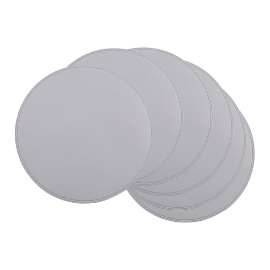 Juego de 6 manteles individuales de piel sintética para decoración de mesa de cocina, lavables, resistentes al calor y lavables, de 38 x 38 cm.