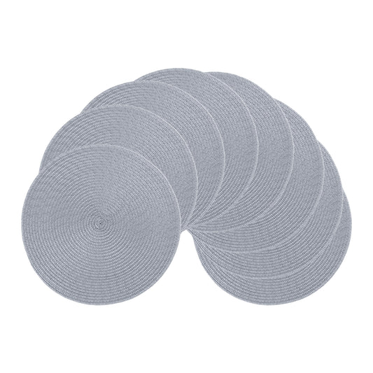 Rustic Placemats Set of 8 Woven Indoor Outdoor Washable Wipe Clean 15*15in