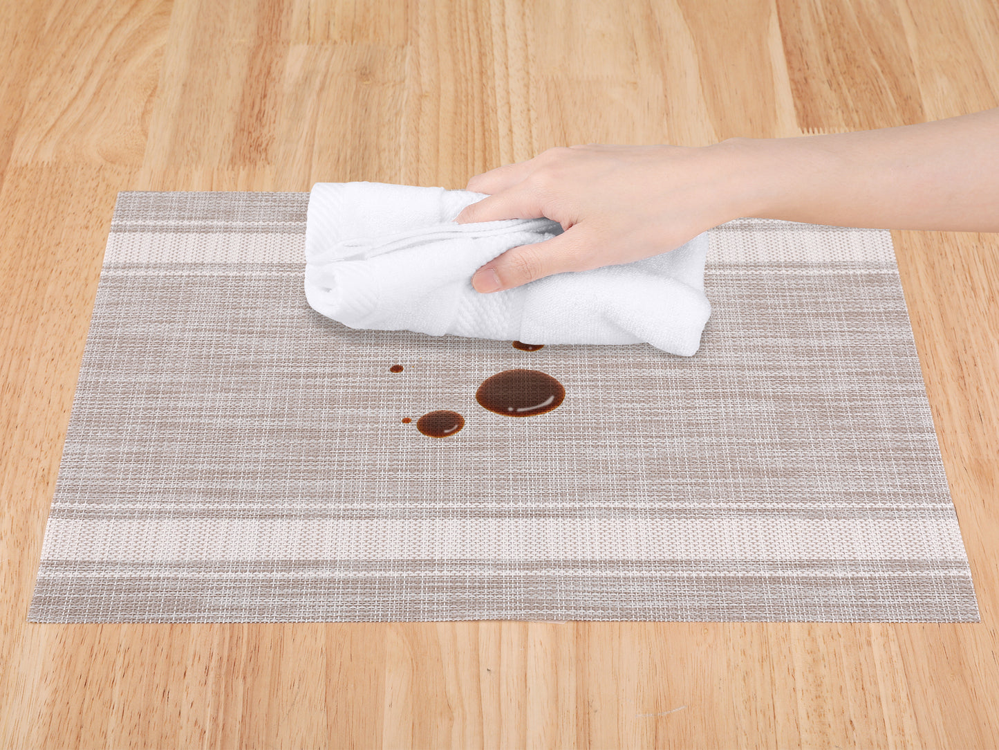 Placemats Set of 8 Vinyl for Kitchen Dining Table Decor Washable Heat Resistant 18*12in