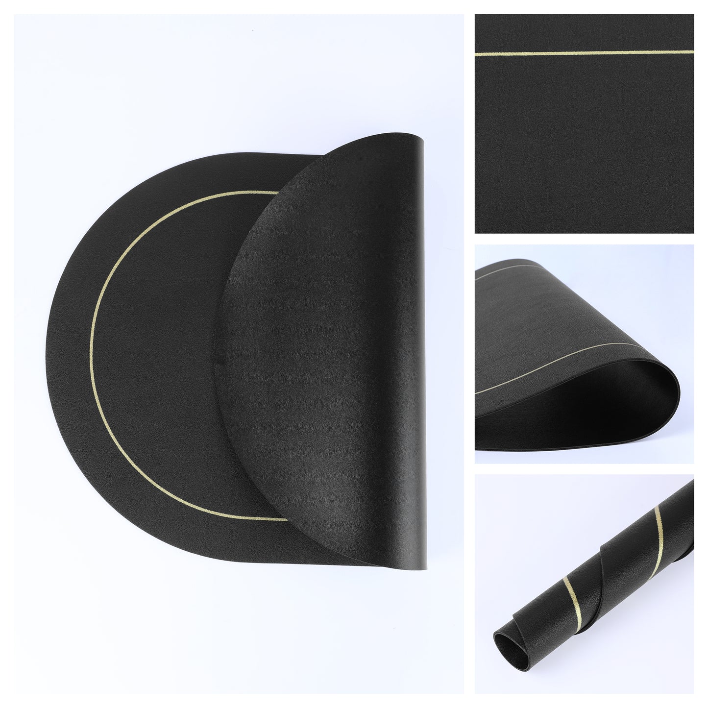 Set of 6 Placemats, Faux Leather for Kitchen Dining Table Decor, Washable Heat Resistant 18*12in