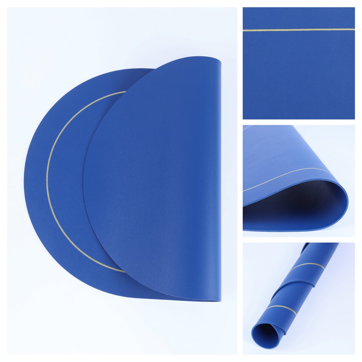 Set of 6 Placemats, Faux Leather for Kitchen Dining Table Decor, Washable Heat Resistant 18*12in