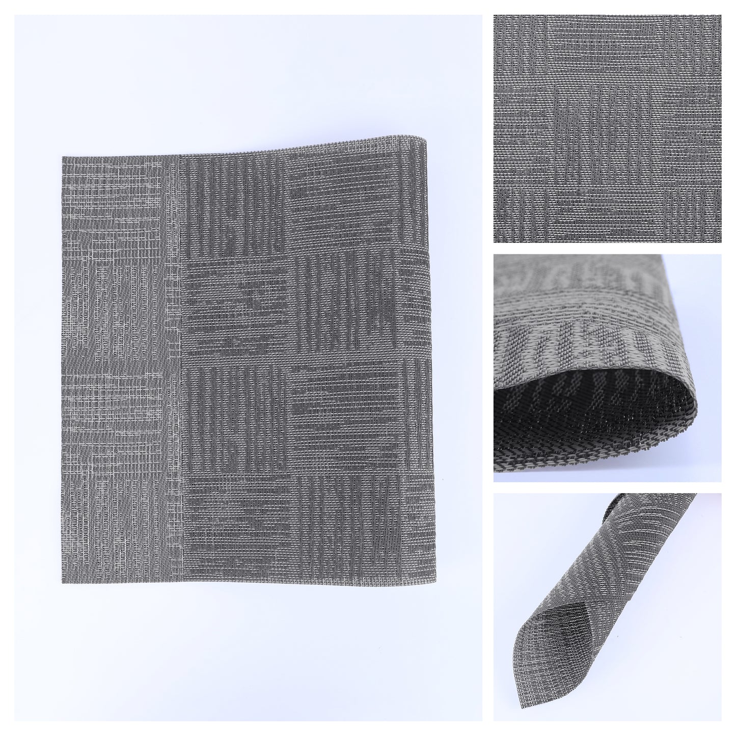 Set of 8 Vinyl Placemats for Kitchen Dining Table Decor Washable Heat Resistant 18*12in