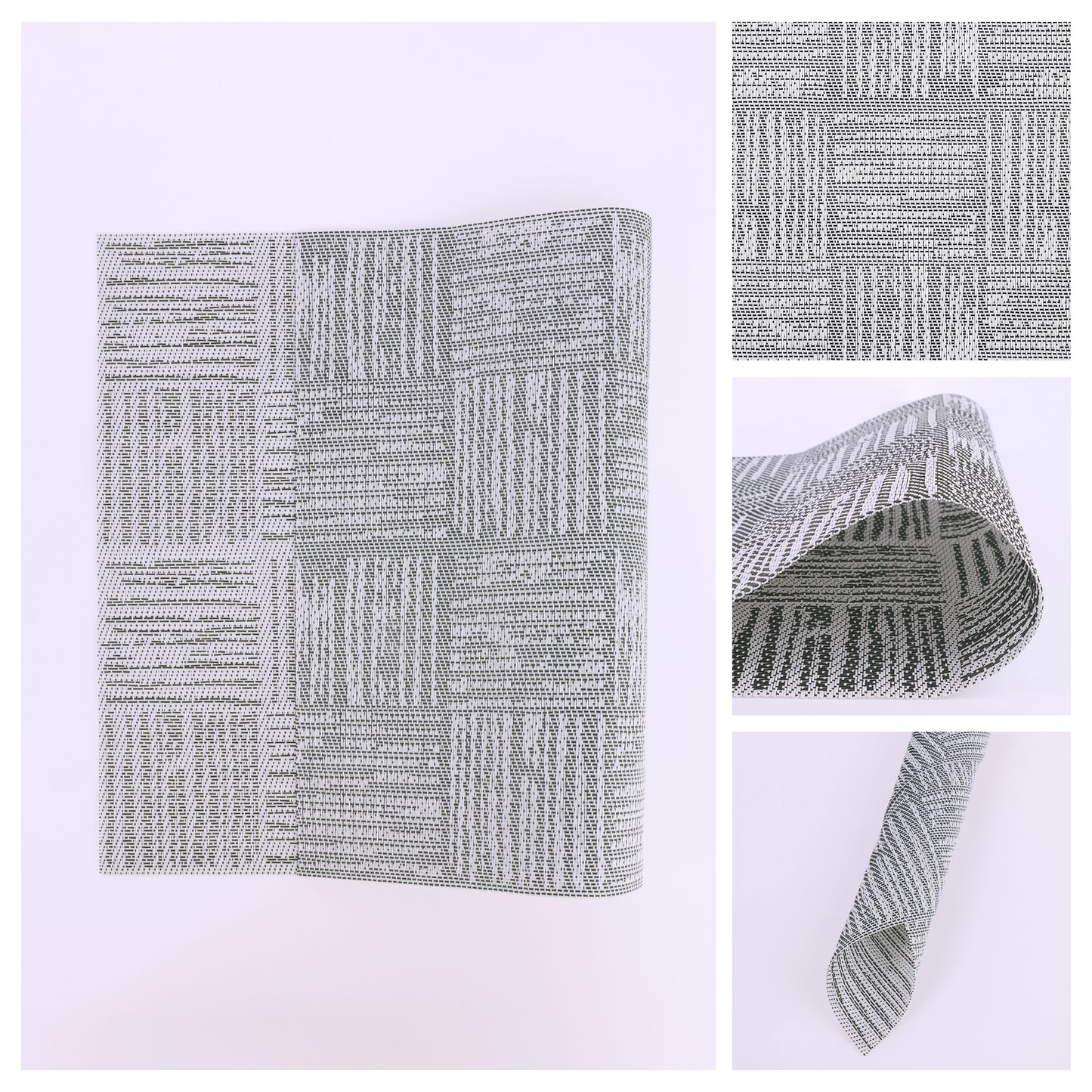 Set of 8 Vinyl Placemats for Kitchen Dining Table Decor Washable Heat Resistant 18*12in