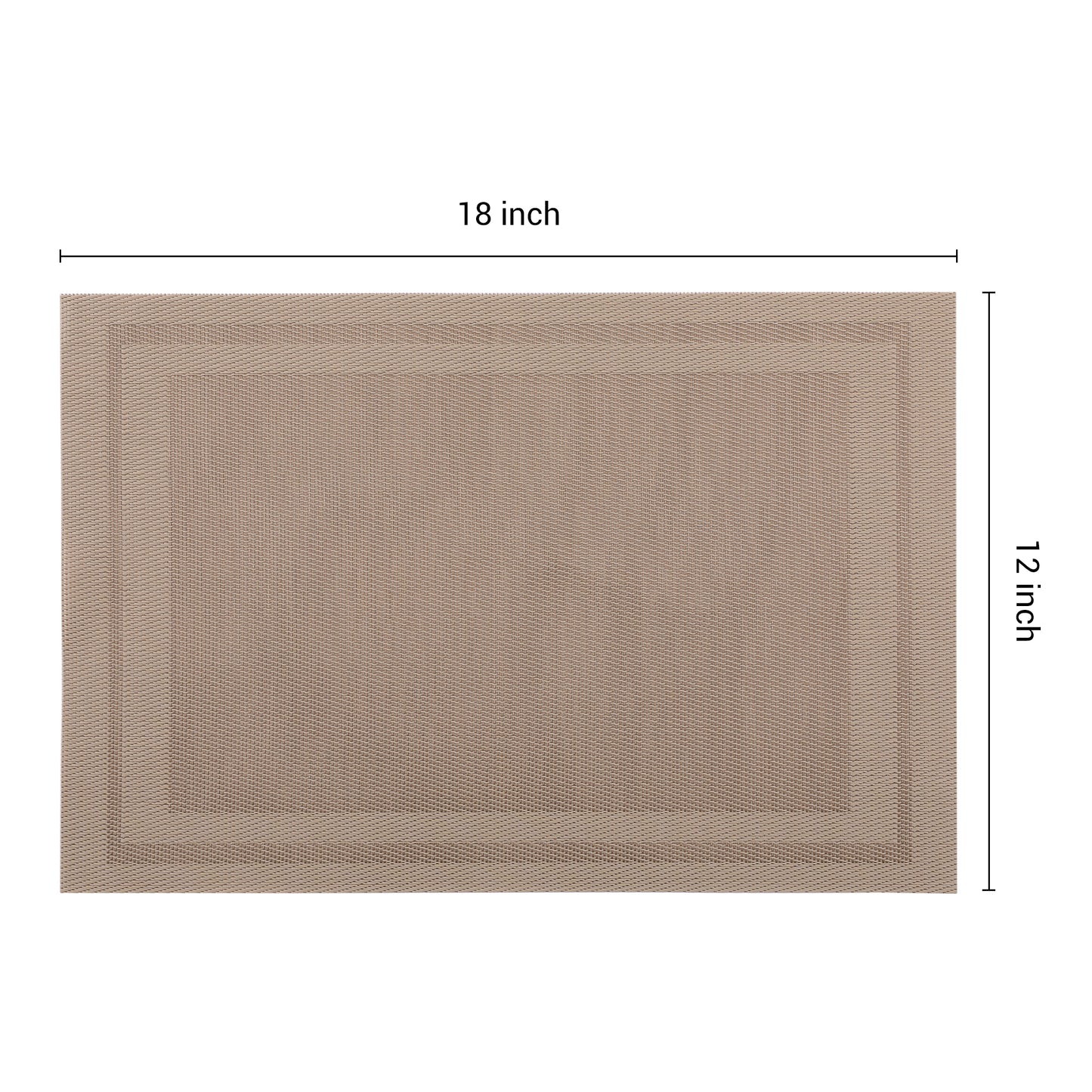 Set of 8 Placemats, Vinyl for Kitchen Dining Table Decor Washable Heat Resistant 18*12in