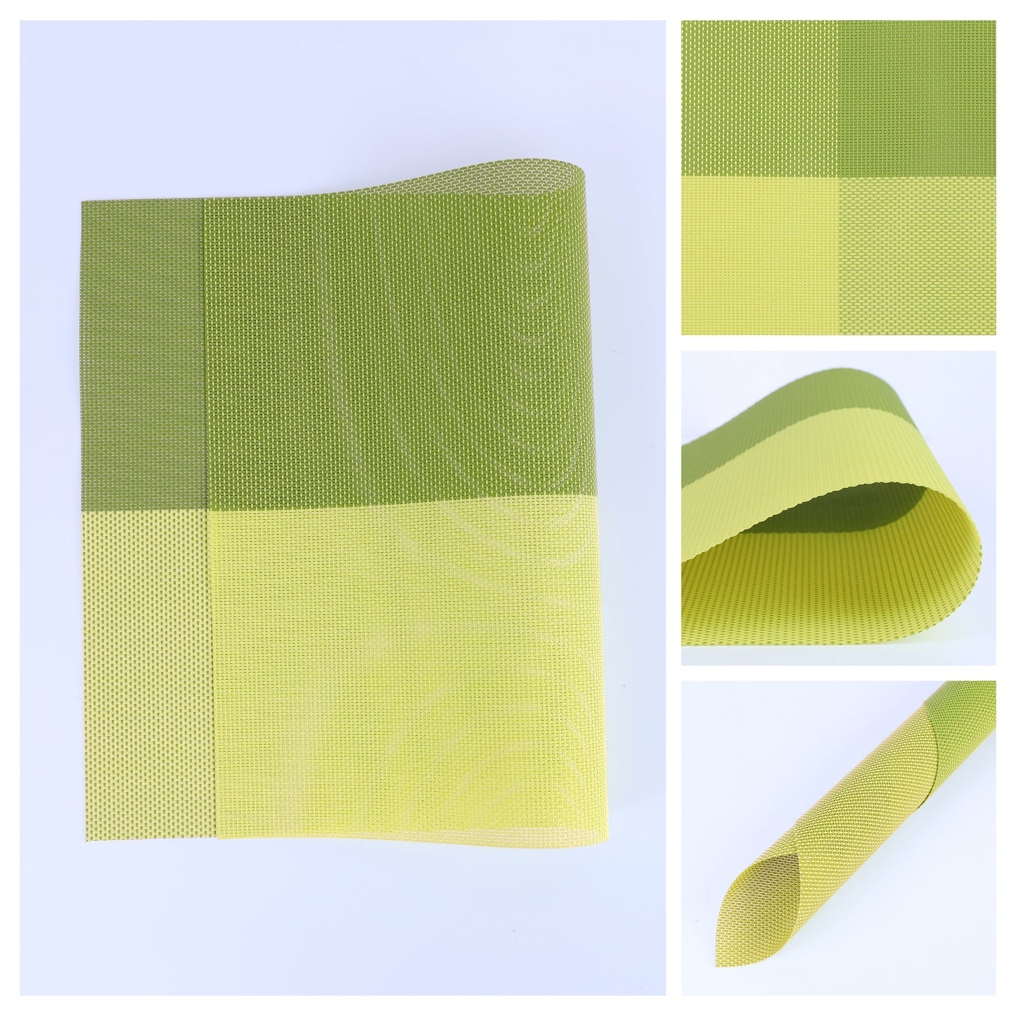 Placemats Set of 8 PVC for Kitchen Dining Table Decor Washable Heat Resistant 18*12in