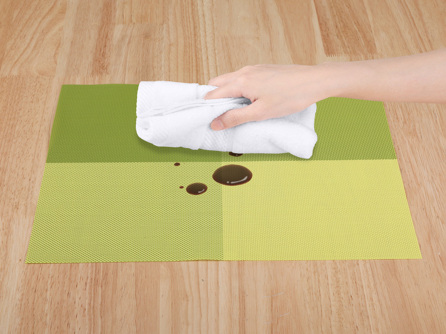 Placemats Set of 8 PVC for Kitchen Dining Table Decor Washable Heat Resistant 18*12in