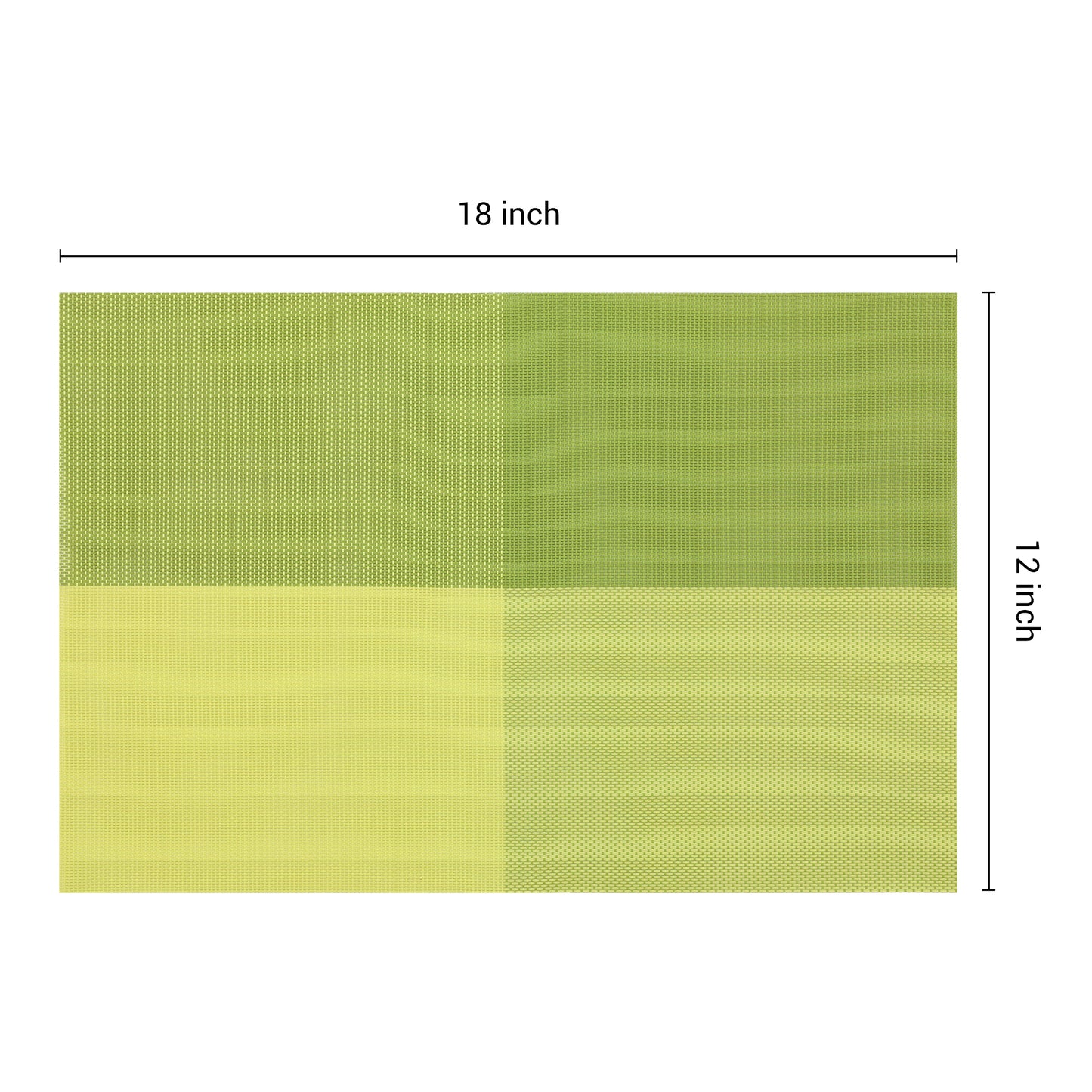 Placemats Set of 8 PVC for Kitchen Dining Table Decor Washable Heat Resistant 18*12in