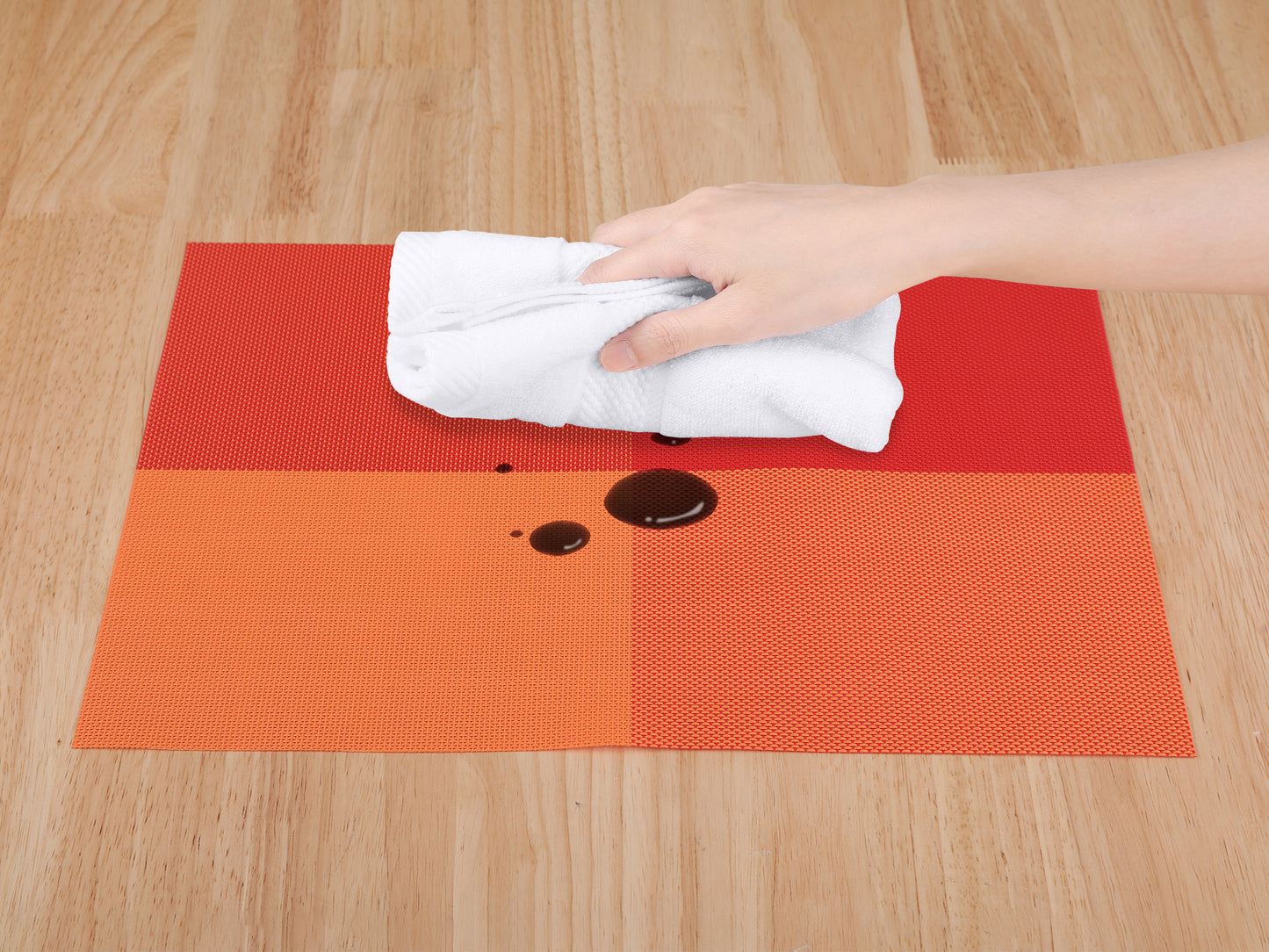 Placemats Set of 8 PVC for Kitchen Dining Table Decor Washable Heat Resistant 18*12in
