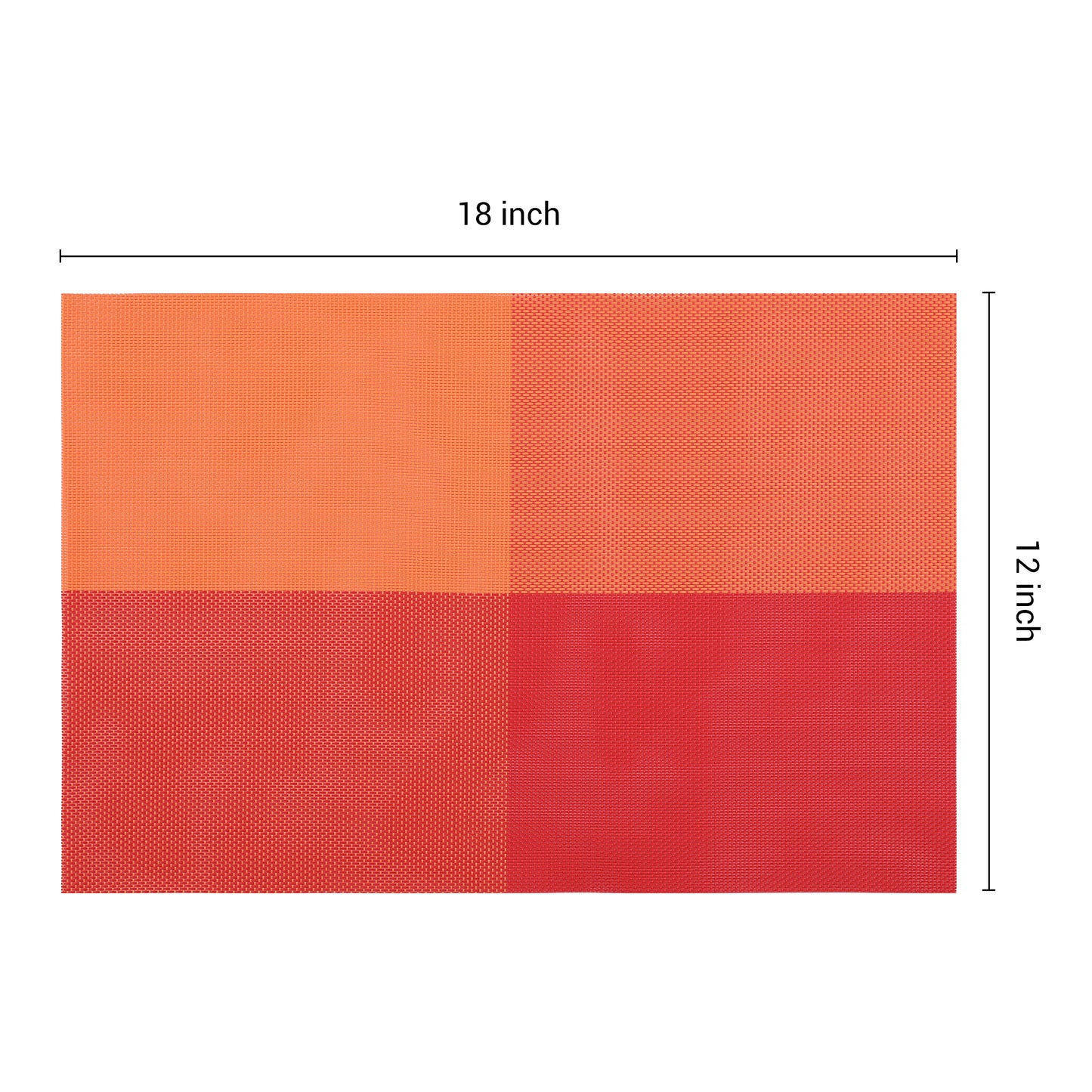 Placemats Set of 8 PVC for Kitchen Dining Table Decor Washable Heat Resistant 18*12in