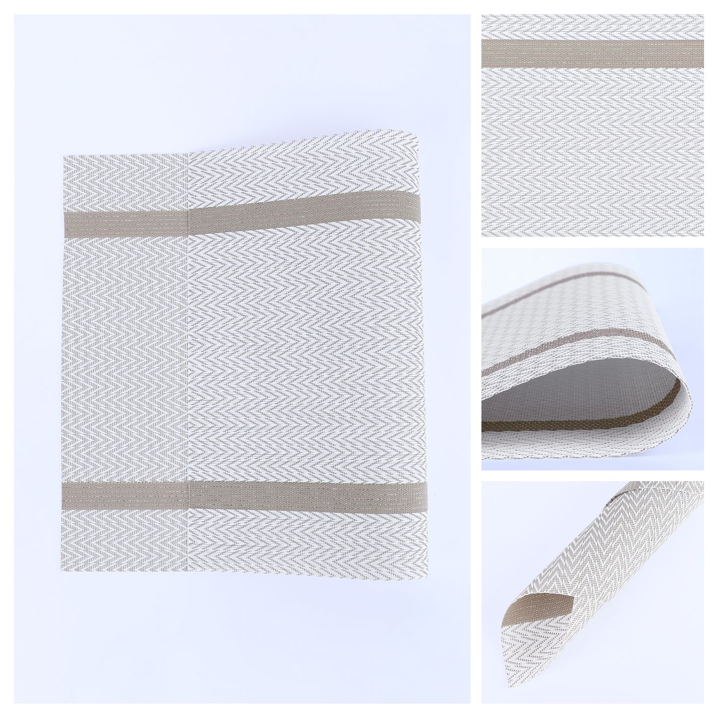 Placemats Set of 8 Vinyl for Kitchen Dining Table Decor Washable Heat Resistant 18*12in