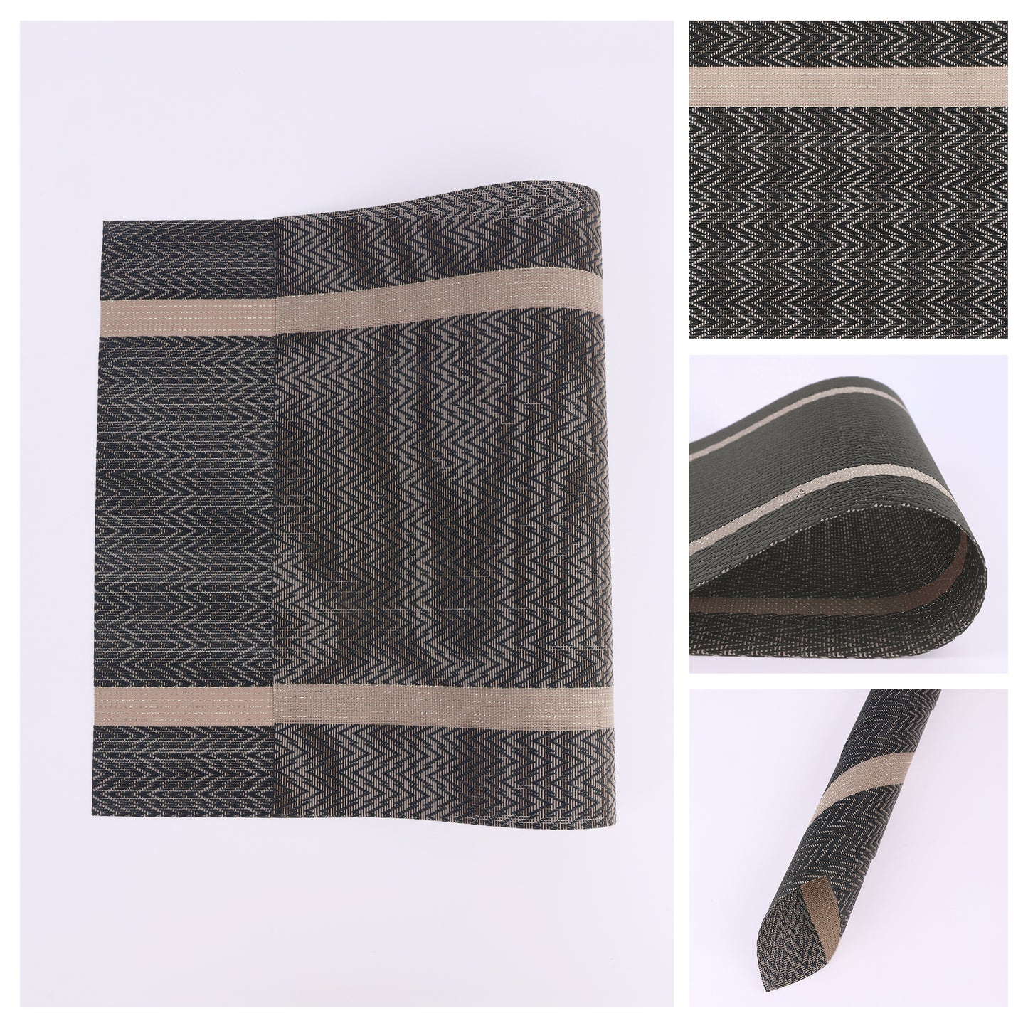 Placemats Set of 8 Vinyl for Kitchen Dining Table Decor Washable Heat Resistant 18*12in
