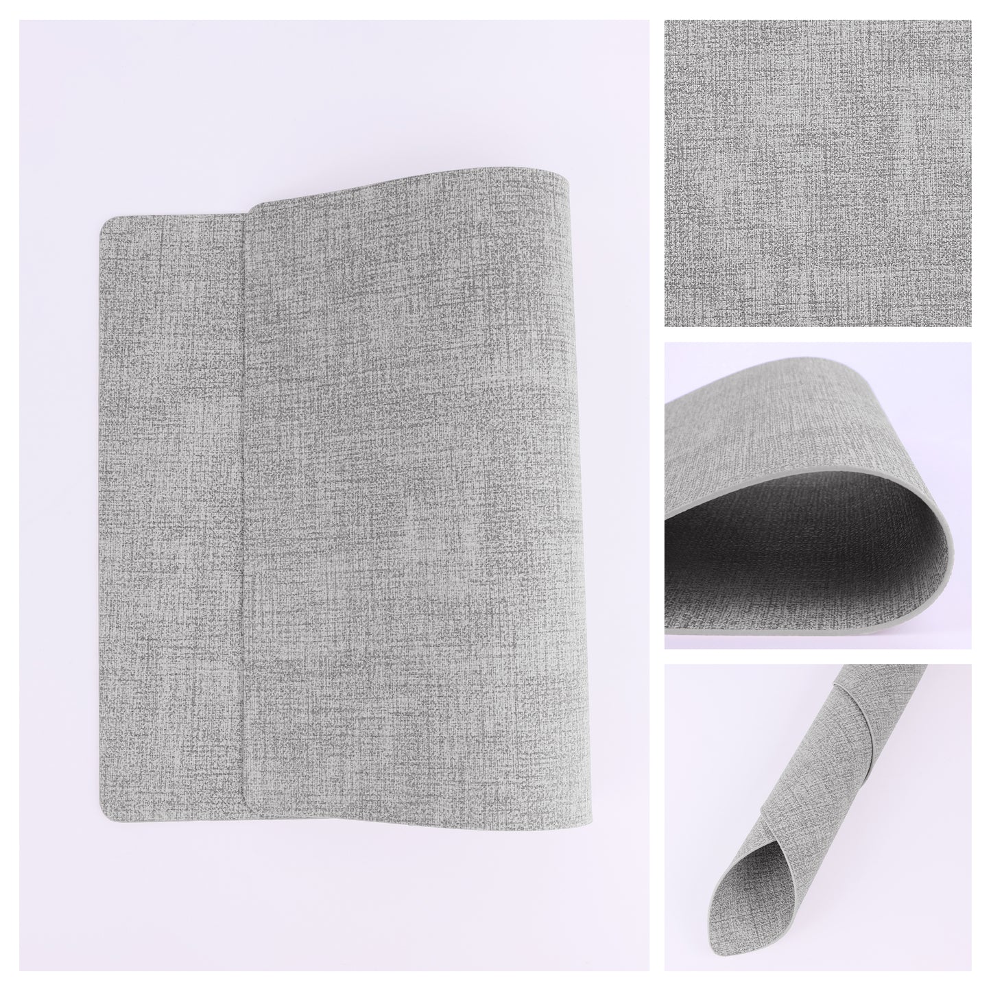 Set of 6 Faux Leather Placemats for Kitchen Dining Table Decor 17*12in