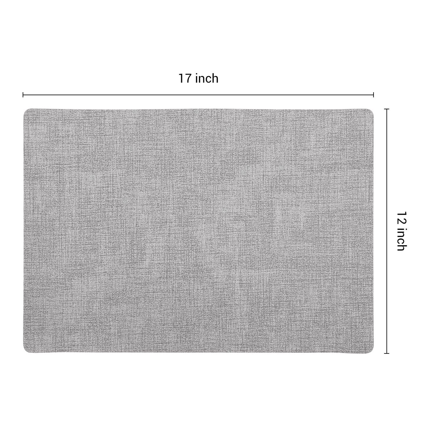 Set of 6 Faux Leather Placemats for Kitchen Dining Table Decor 17*12in