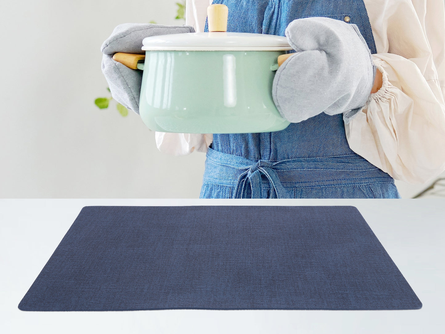Set of 6 Faux Leather Placemats for Kitchen Dining Table Decor 17*12in