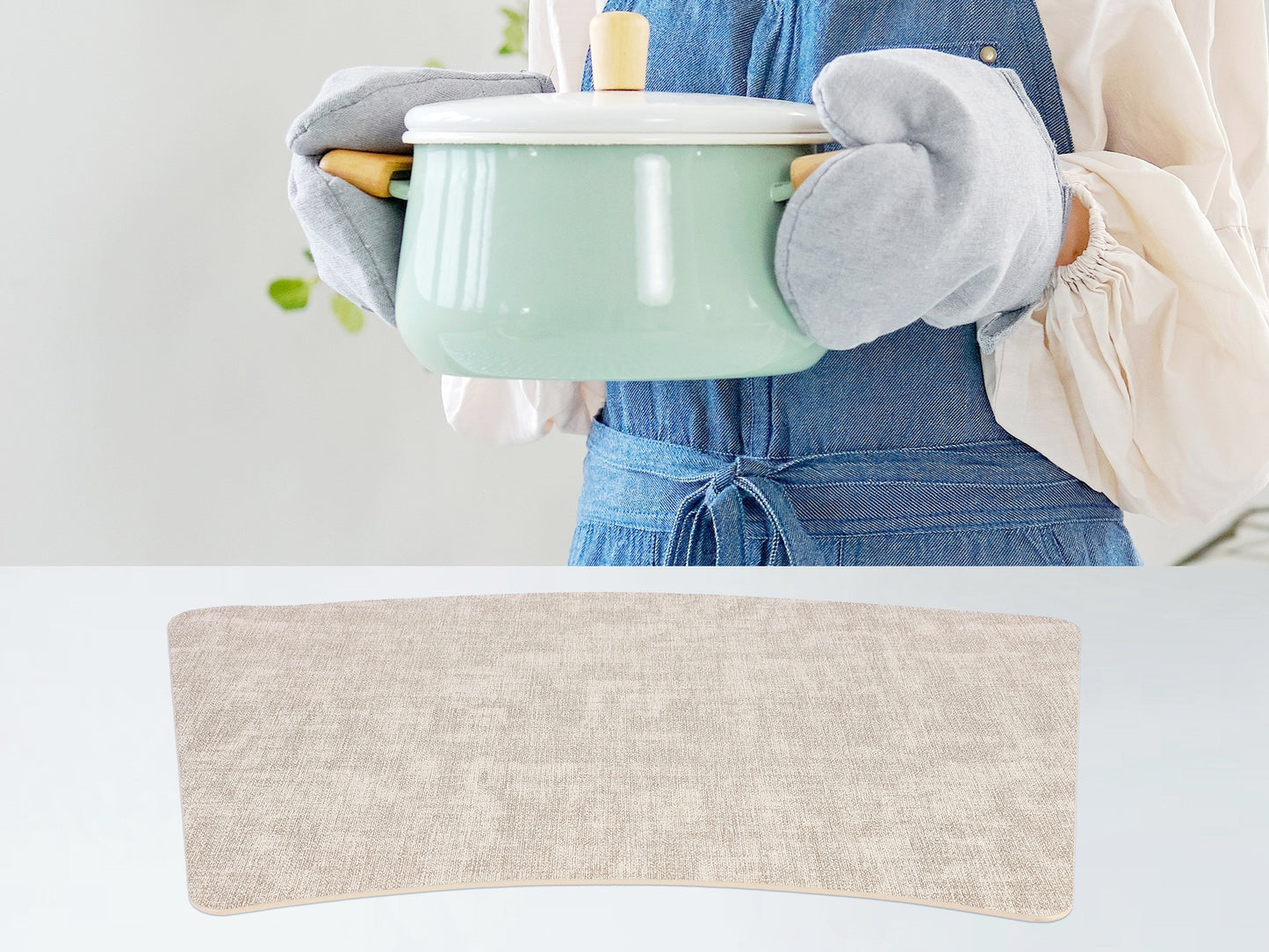 Set of 6 Faux Leather Placemats for Kitchen Dining Table Decor, Washable Heat Resistant 19*12in