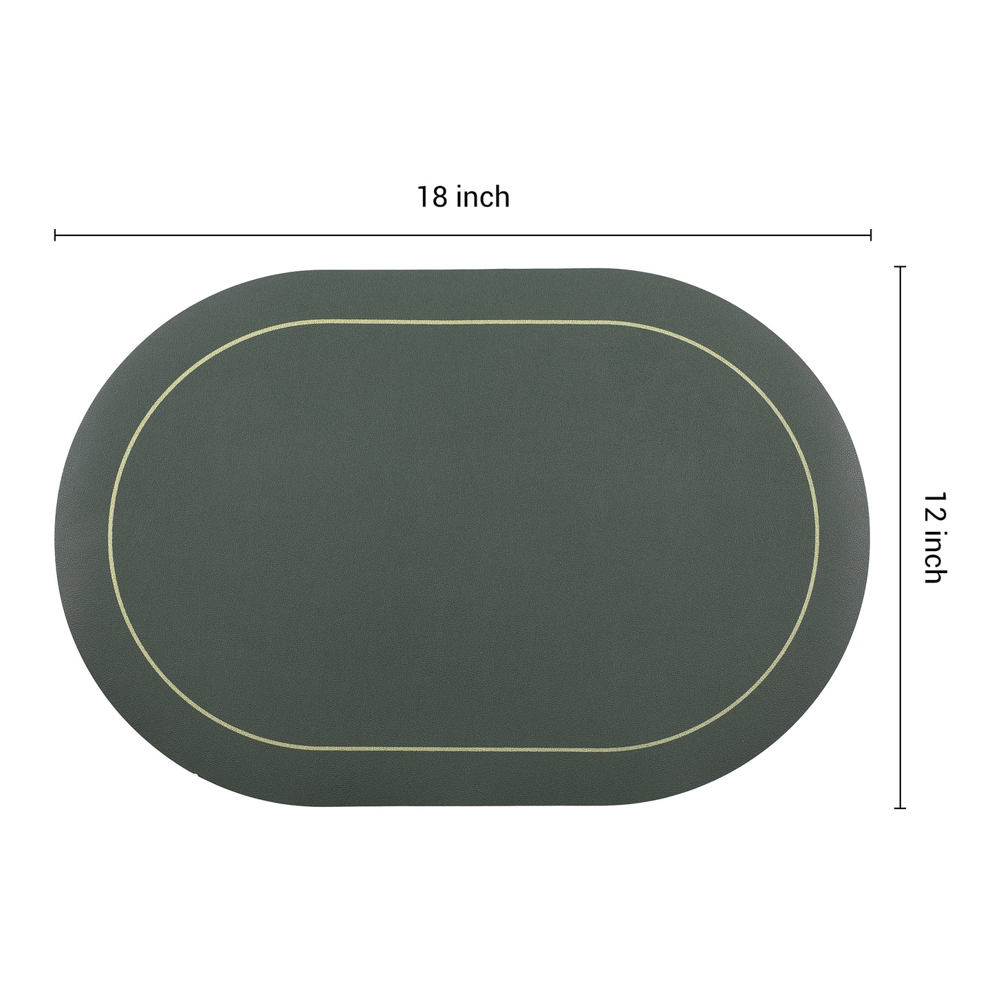 Set of 6 Faux Leather Placemats for Kitchen Dining Table Decor, Washable Heat Resistant 18*12in