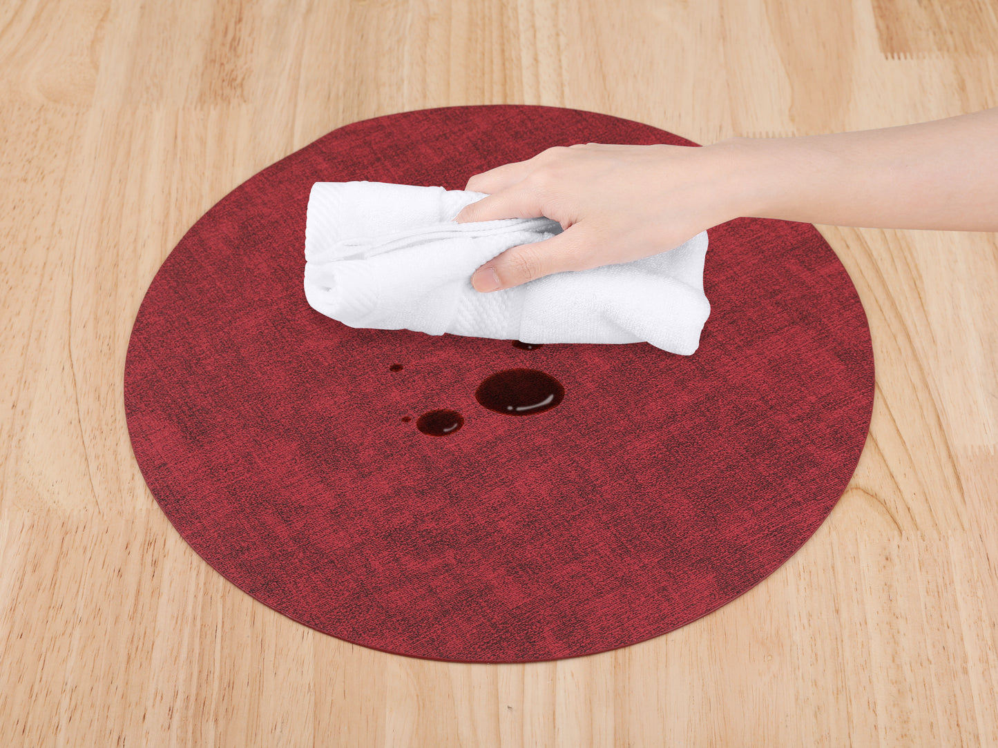 Set of 6 Placemats for Kitchen Dining Table Decor, Washable Heat Resistant 13*13in