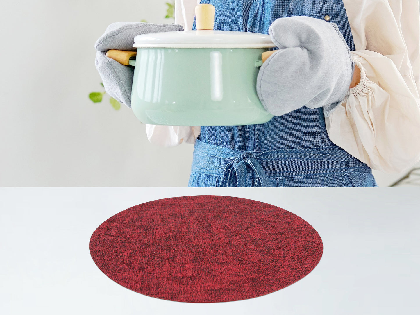 Set of 6 Placemats for Kitchen Dining Table Decor, Washable Heat Resistant 13*13in