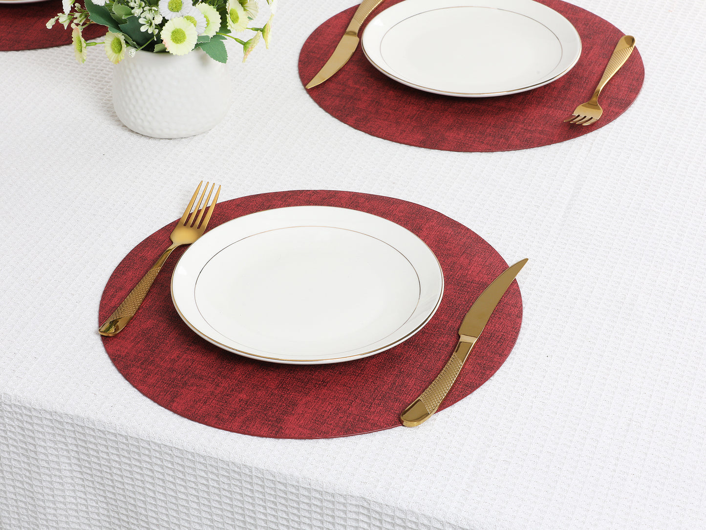 Set of 6 Placemats for Kitchen Dining Table Decor, Washable Heat Resistant 13*13in