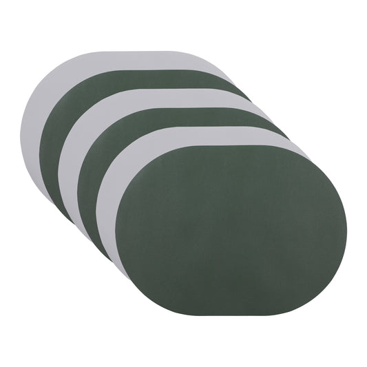 Juego de 6 manteles individuales de cuero lavables para decoración de mesa de cocina y comedor, 40,6 x 30,5 cm