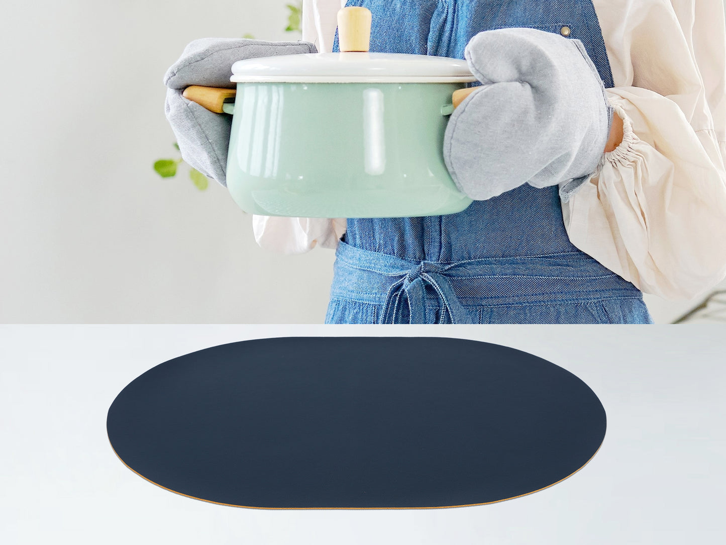 Placemats Set of 6 Leather for Kitchen Dining Table Decor Wipeable 16*12in